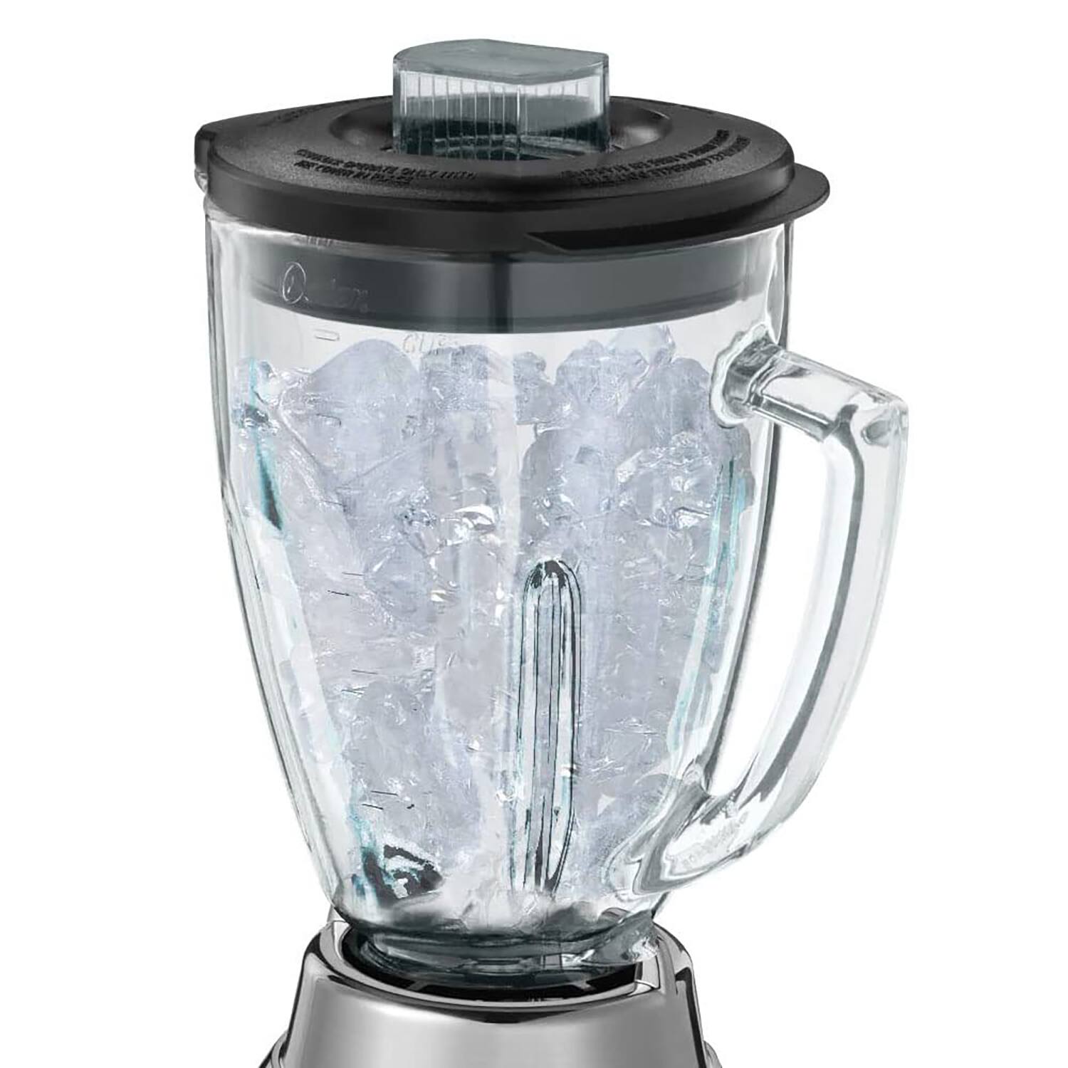 Angle. Oster - 6-Cup Glass Jar 12-Speed Blender 6811 - Brushed Nickel.