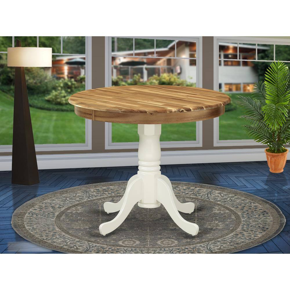 Angle. East West Furniture - East West Furniture Dining Table, 36x36 Inch, AMT-NLW-TP - Brown.