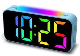 FINEAK - Loud Alarm Clocks for Bedrooms Heavy Sleepers - Blue and Rgb