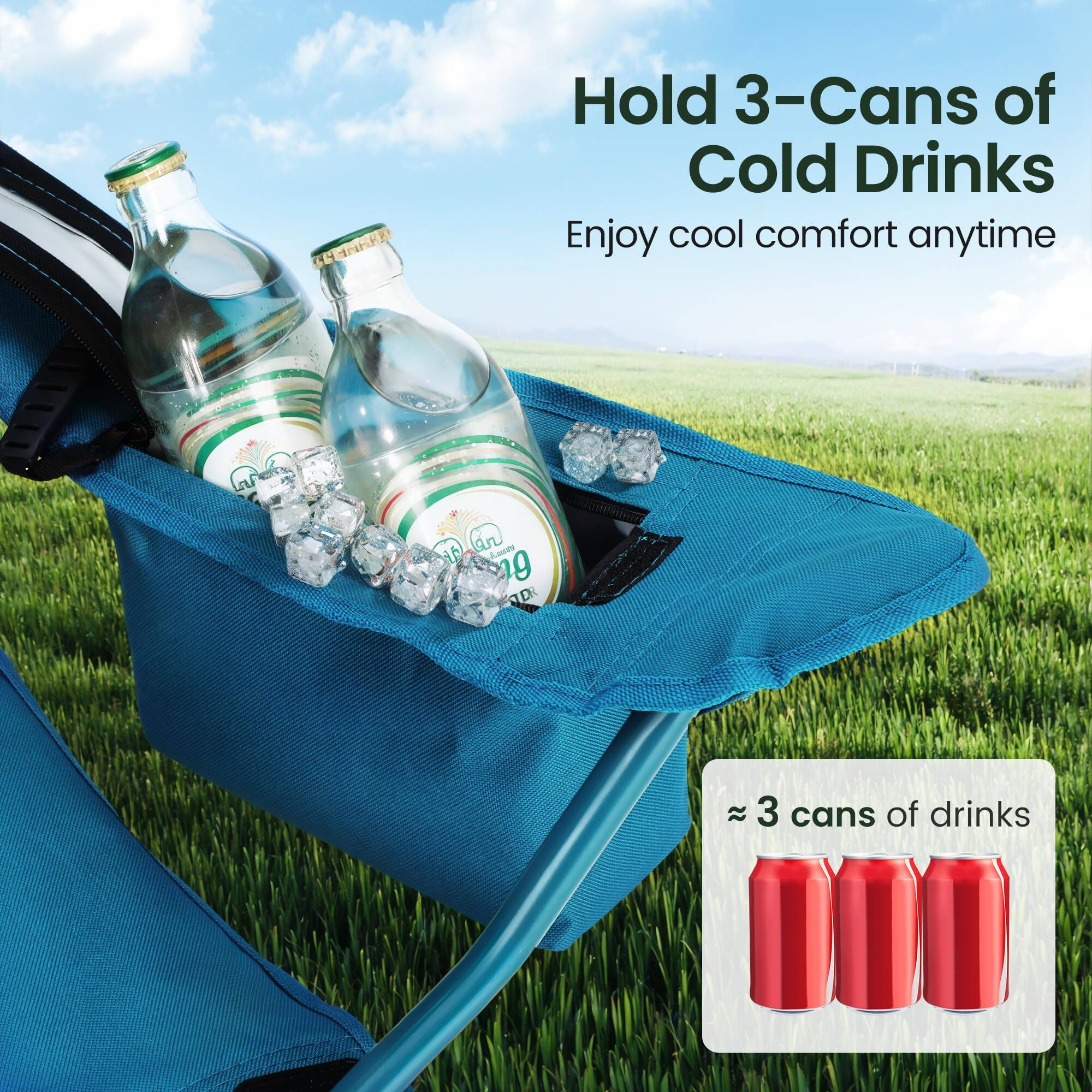Hold 3-Cans of Cold Drinks  
Enjoy cool comfort anytime  

≈ 3 cans of drinks