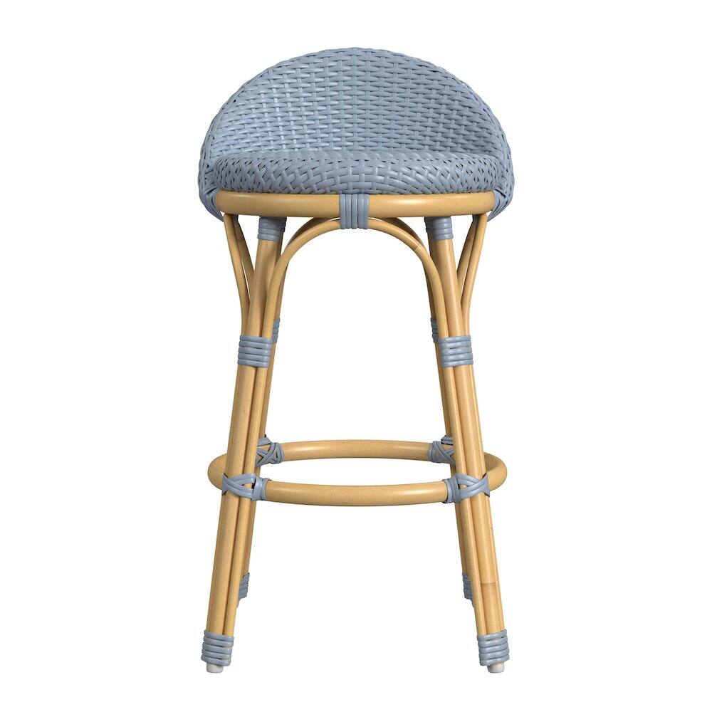 Butler Specialty Tobias 24.5 in. Seat Height Outdoor Rattan and Metal ...