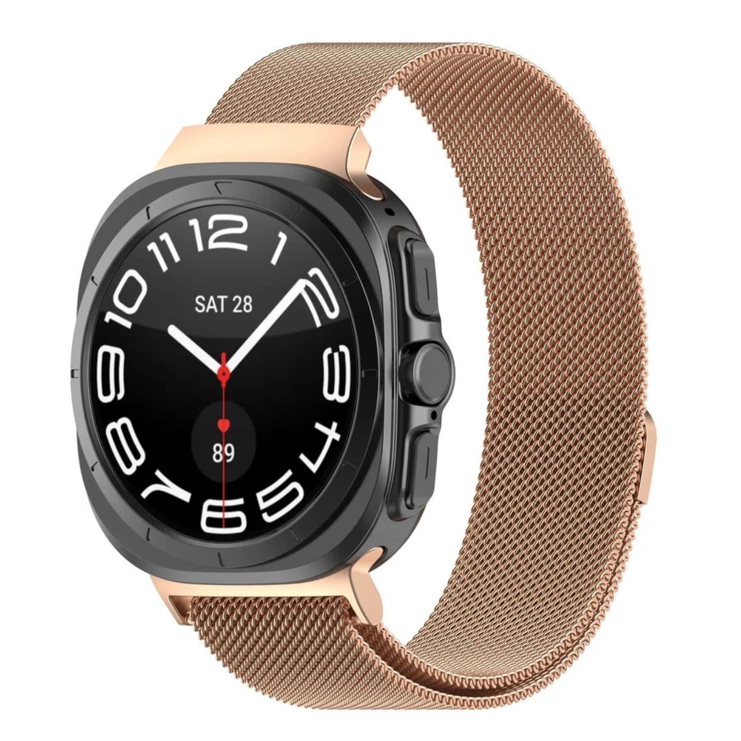 Stock Preferred - Mesh Stainless Steel Band for Samsung Galaxy Watch Ultra 47mm - RoseGold - Rose Gold