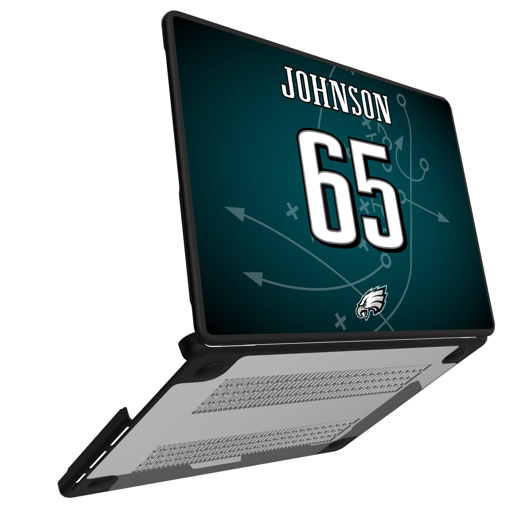 Alt View 1. Keyscaper - Lane Johnson Philadelphia Eagles MacBook Case - Air 15 in - Multicolor.