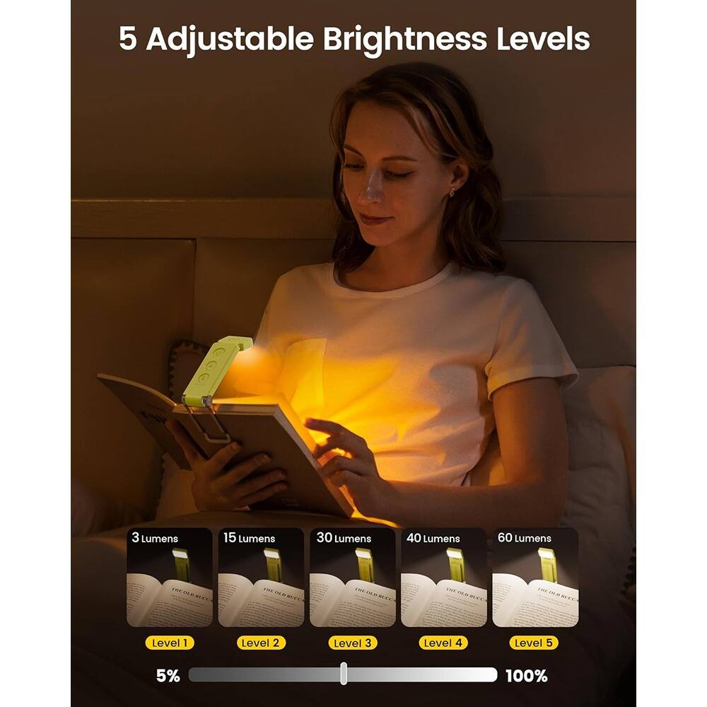 5 Adjustable Brightness Levels

- 3 Lumens (Level 1, 5%)
- 15 Lumens (Level 2)
- 30 Lumens (Level 3)
- 40 Lumens (Level 4)
- 60 Lumens (Level 5, 100%)