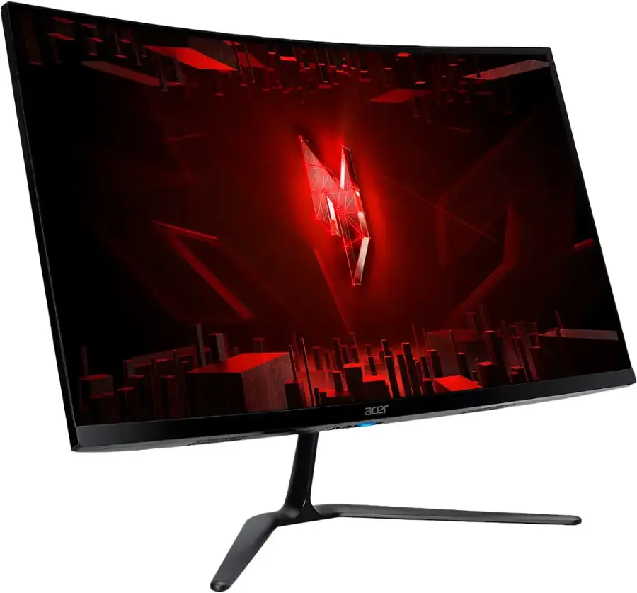 The text on the image reads "acer acer," which is the brand name of the computer monitor.