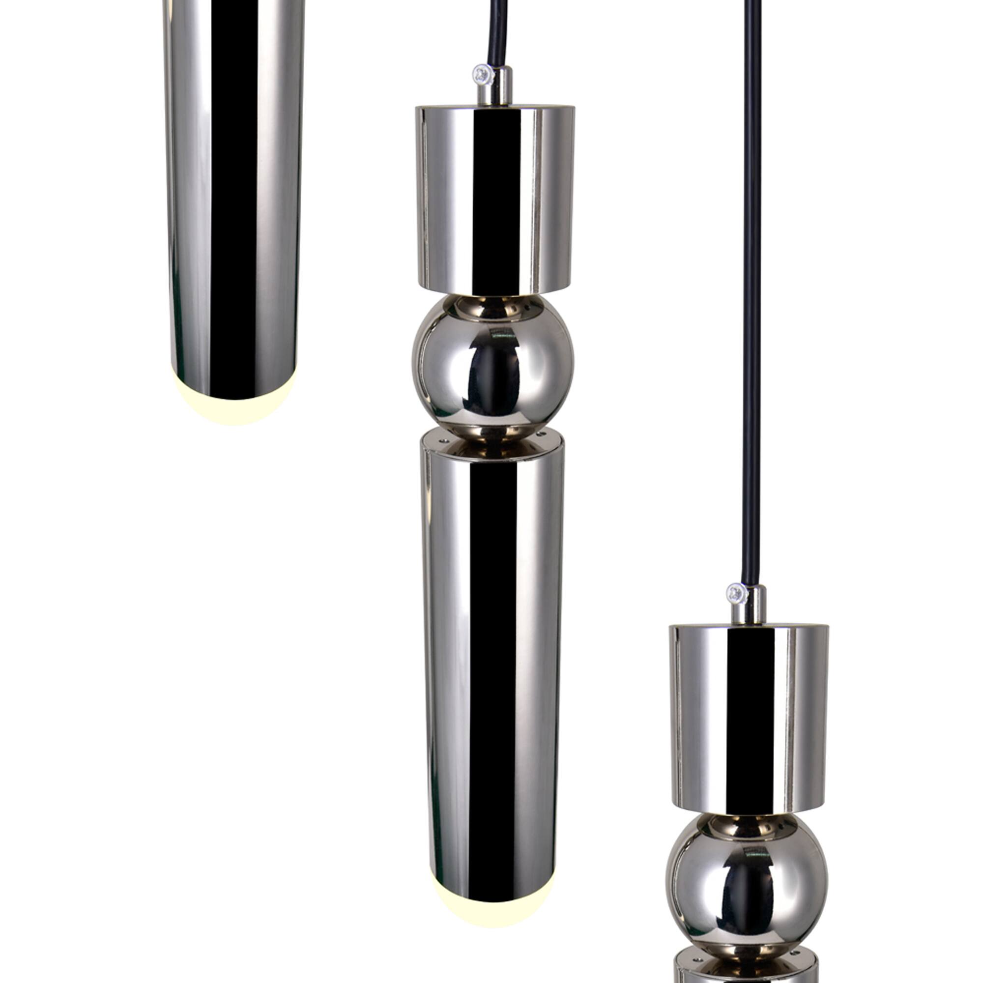 Alt View 1. CWI Lighting - Chime LED Pendant With Polished Nickel Finish - Polished Nickel.