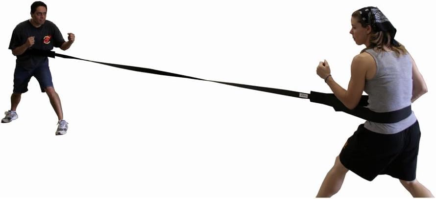 Amber Sporting Goods - Reaction Belt for 2, Speed & Agility Training Harness, Multi-Sport Resistance Trainer for Soccer, Football - Black