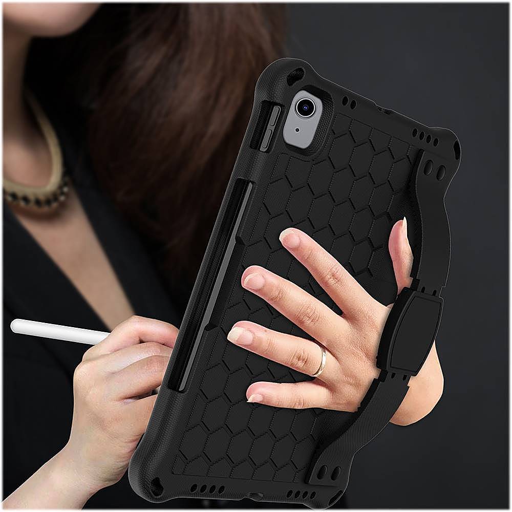 Alt View 17. SaharaCase - Raider Series DualShock Hand Strap Case for Apple iPad Air 10.9" (4th/5th Gen) and iPad Air 11" (M2 2024 & M3 2025) - Black.