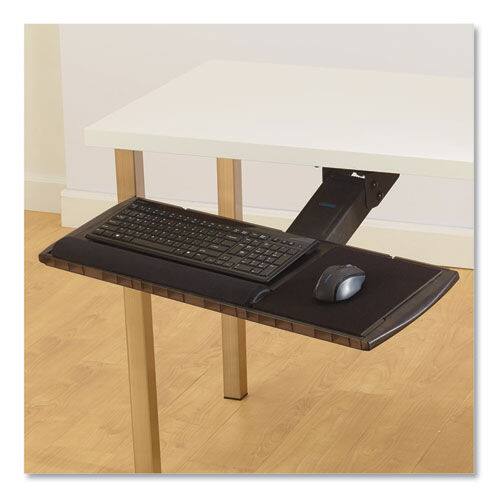 Angle. Kensington - K60718USF 21.25 in. x 10 in. Adjustable Keyboard Platform with SmartFit System - Black - Black.