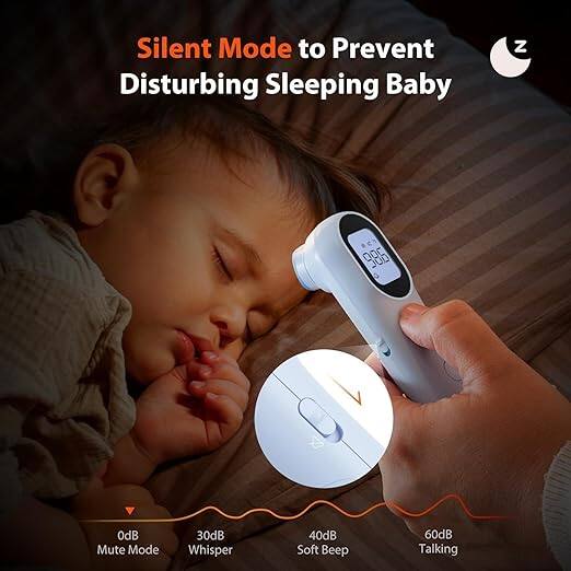 Silent Mode to Prevent Disturbing Sleeping Baby

- 0dB Mute Mode
- 30dB Whisper
- 40dB Soft Beep
- 60dB Talking
