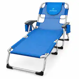 Ostrich - The Margate Chaise Lounge, Facedown Beach Pool Tanning Chair - Blue