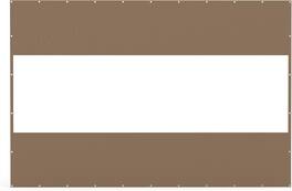 Mondawe - 8'H x 12'W Heavy Duty Outdoor Clear Panel Waterproof PVC Polyester Curtain - Brown