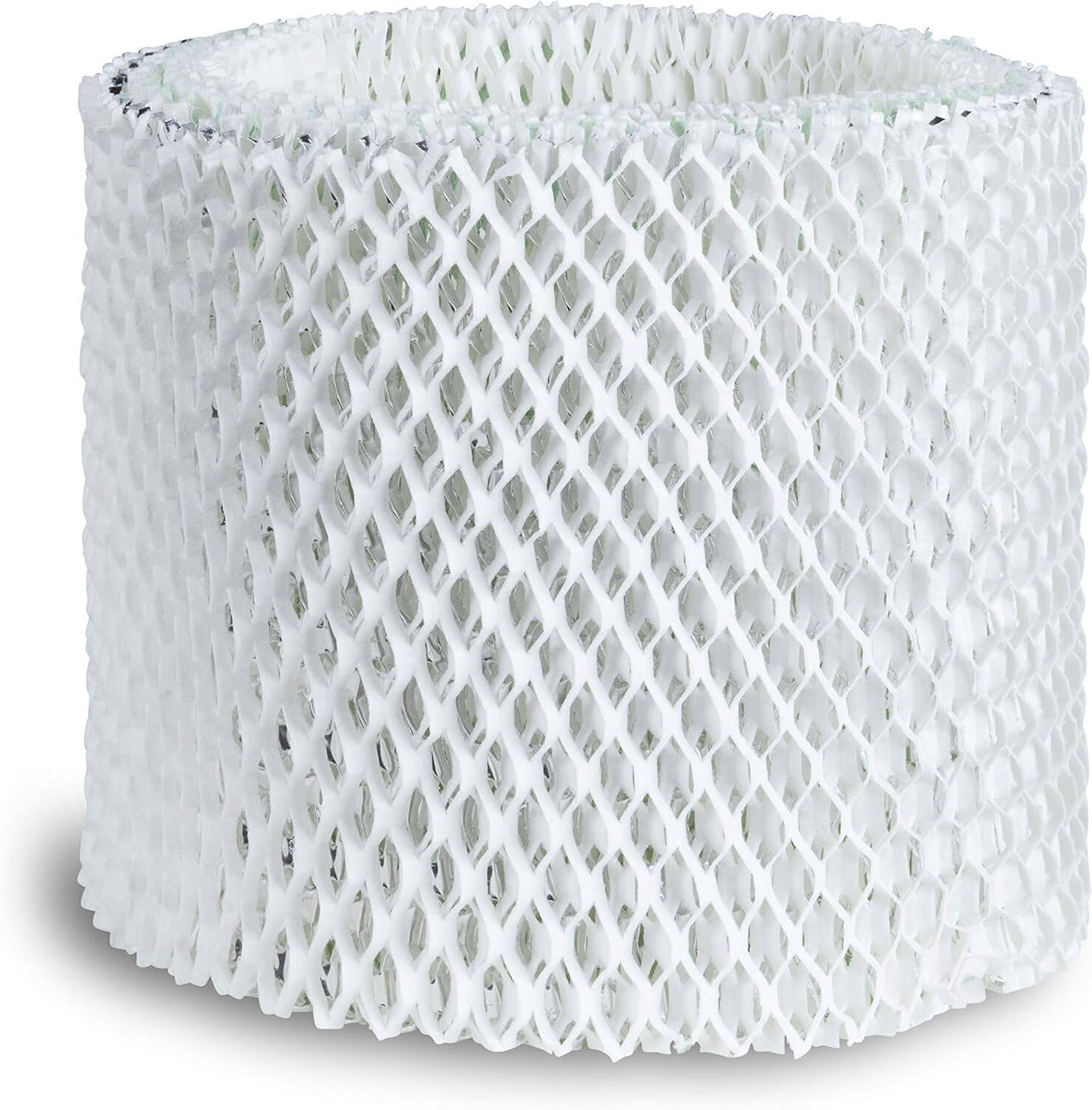 Angle. HQRP - BestAir H64 Humidifier Wick Filter 2-Pack Replacement for Holmes HWF64, Sunbeam SF213, Touch Point, Bionaire, W-W Models.