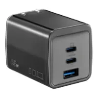 Insignia™ - 65W 3-Port USB-C/USB Wall Charger for Smartphones, Tablets and More - Black - Front_Zoom