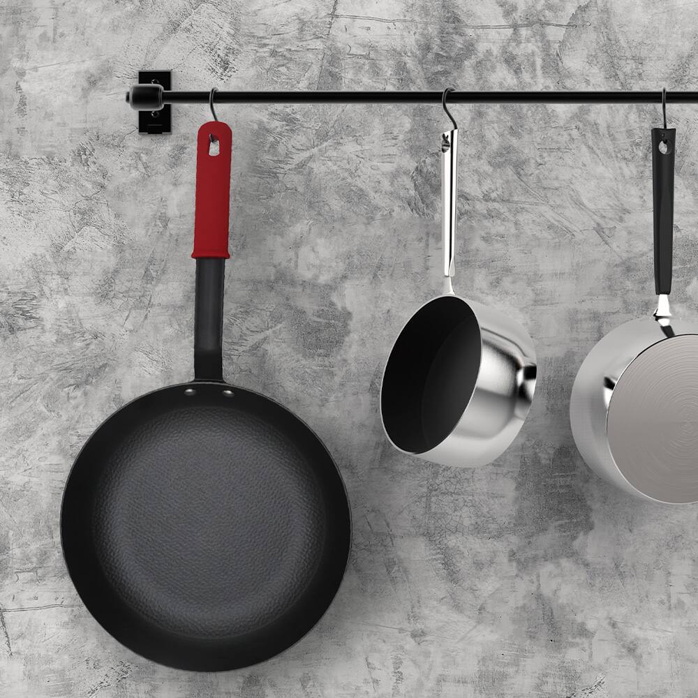 Alt View 1. Hansmart - HANSMART Lightweight Cast Iron Skillet Pre-Seasoned 12 Inch Cooking Pan Indoor Outdoor Versatile Use - Black.