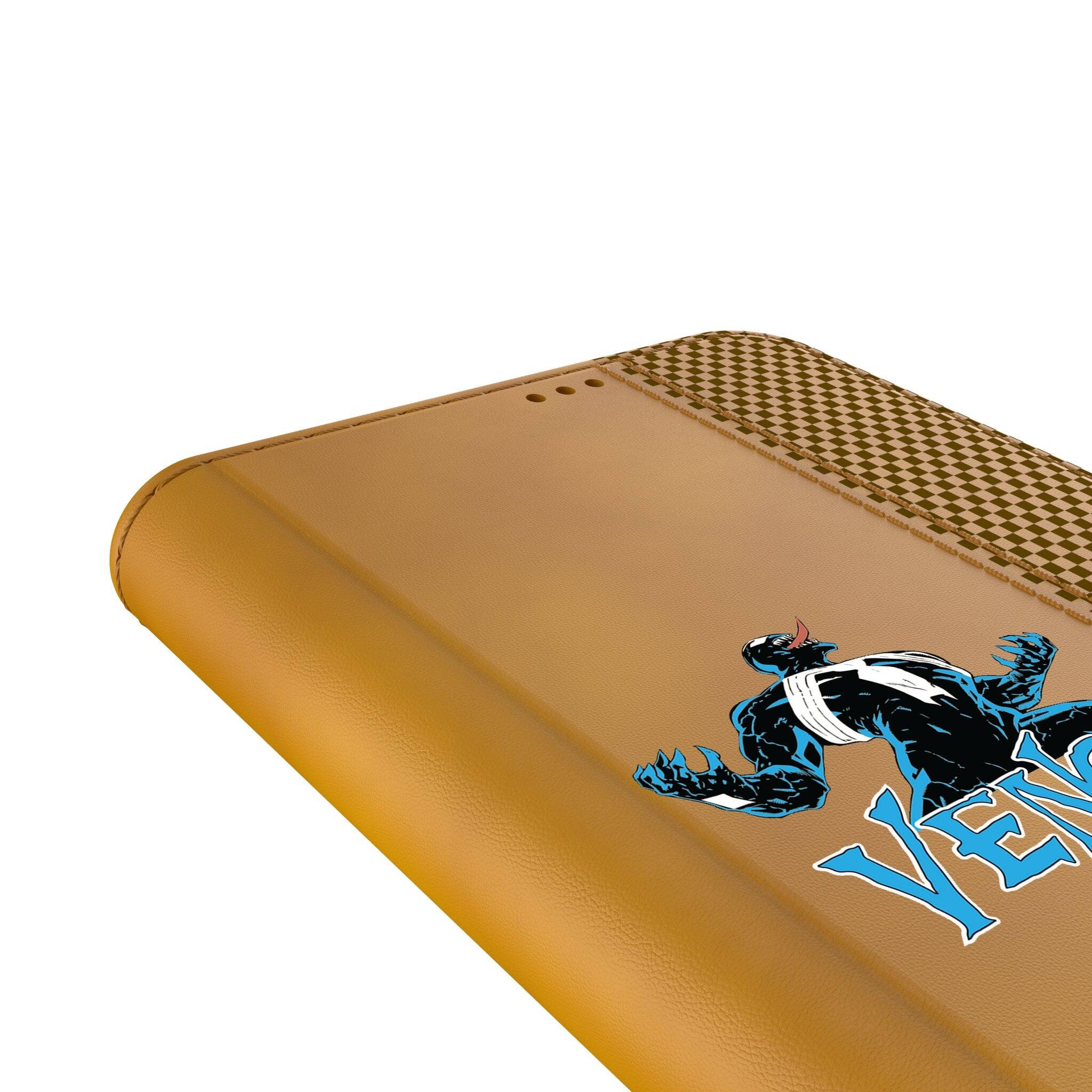 Alt View 1. Keyscaper - Marvel Badge Folio Phone Case - Samsung Galaxy S21 - Venom 1.