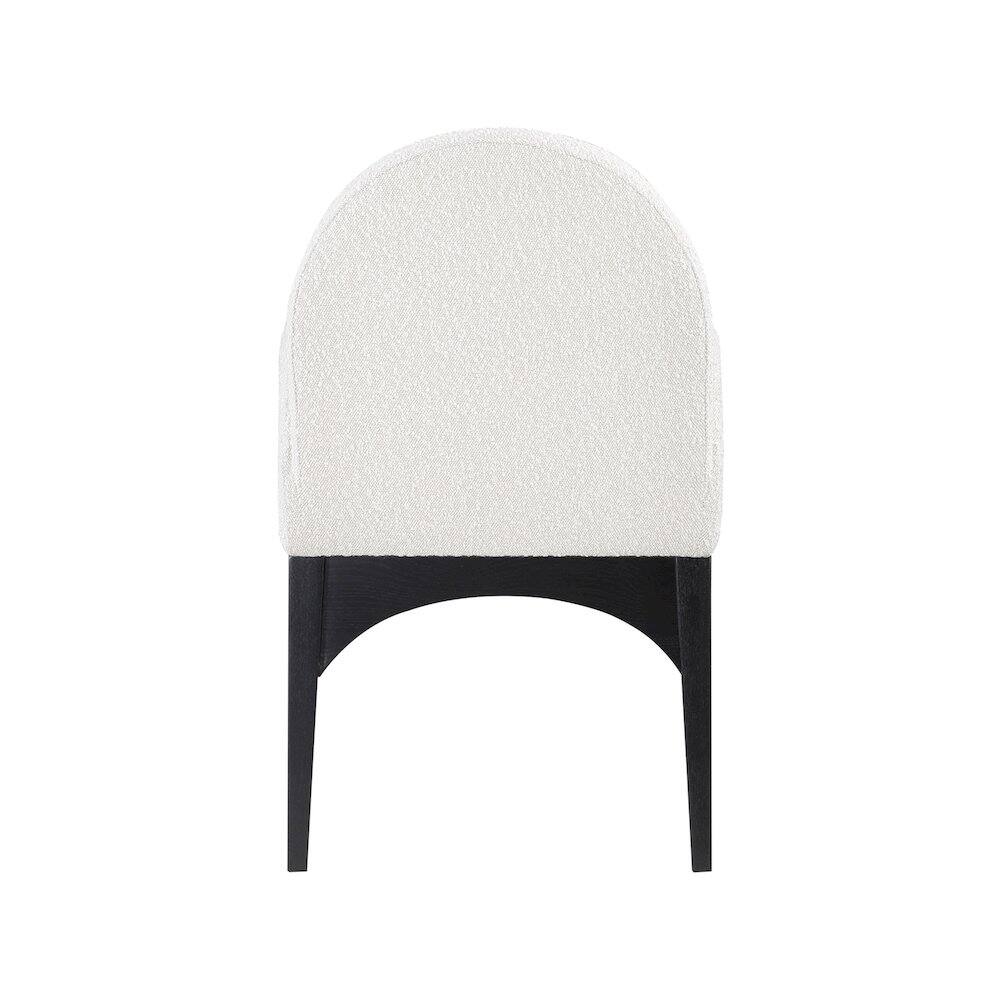 Alt View 1. Meridian Furniture - Waldorf Cream Boucle Fabric Dining Chair - Beige.