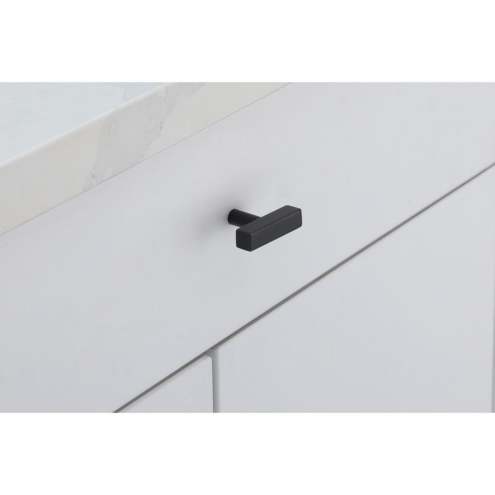 Alt View 1. Elegant Decor - Dior Matte Black T Bar Pull Multipack (set of 10) - Matte Black.