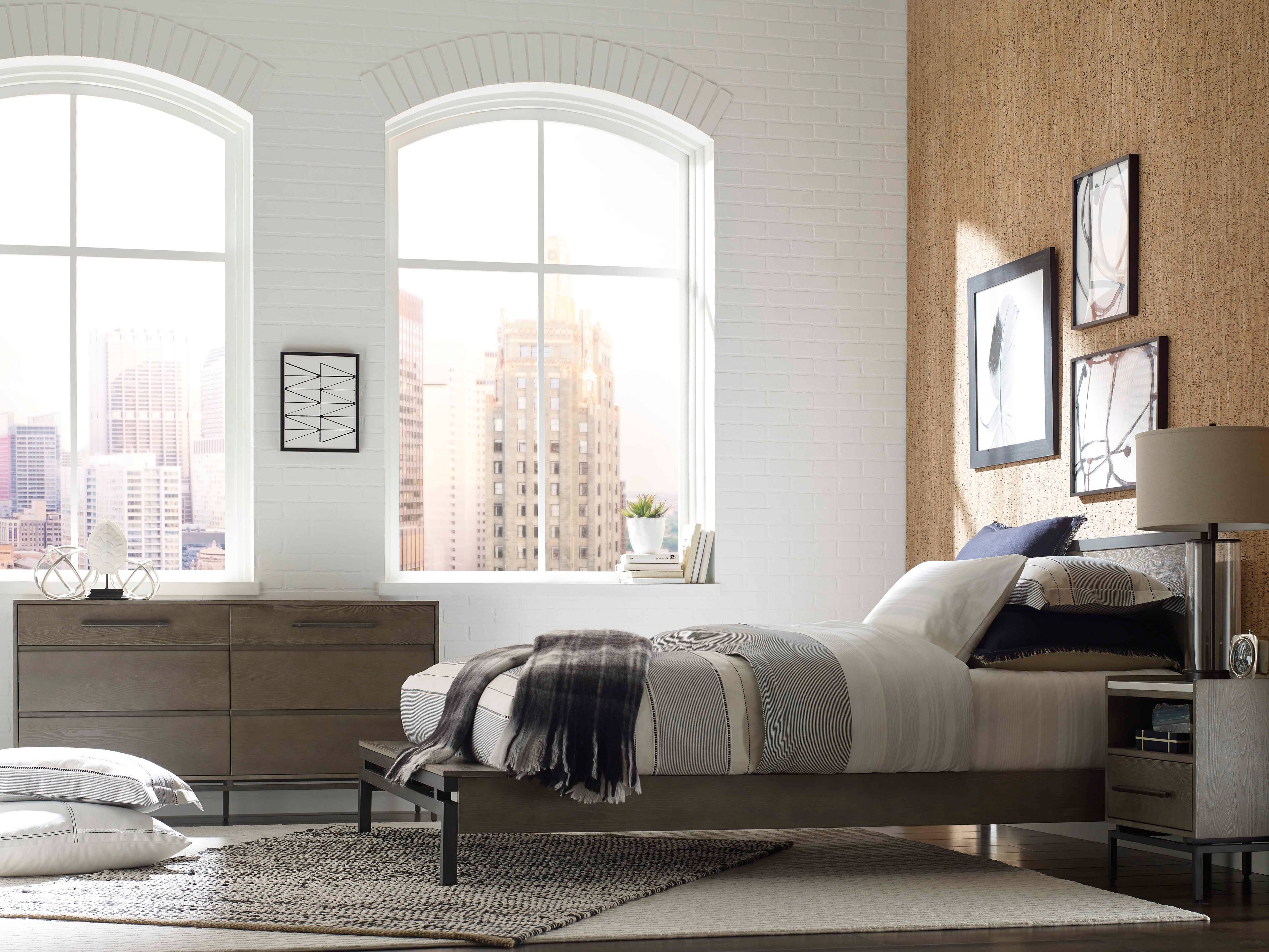 Angle. Tommy Hilfiger - Tommy Hilfiger Ascher Bedside Table, Nantucket Gray - Nantucket Gray.