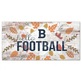 Fan Creations - Butler Bulldogs 6'' x 12'' Hello Football Wall Art - White