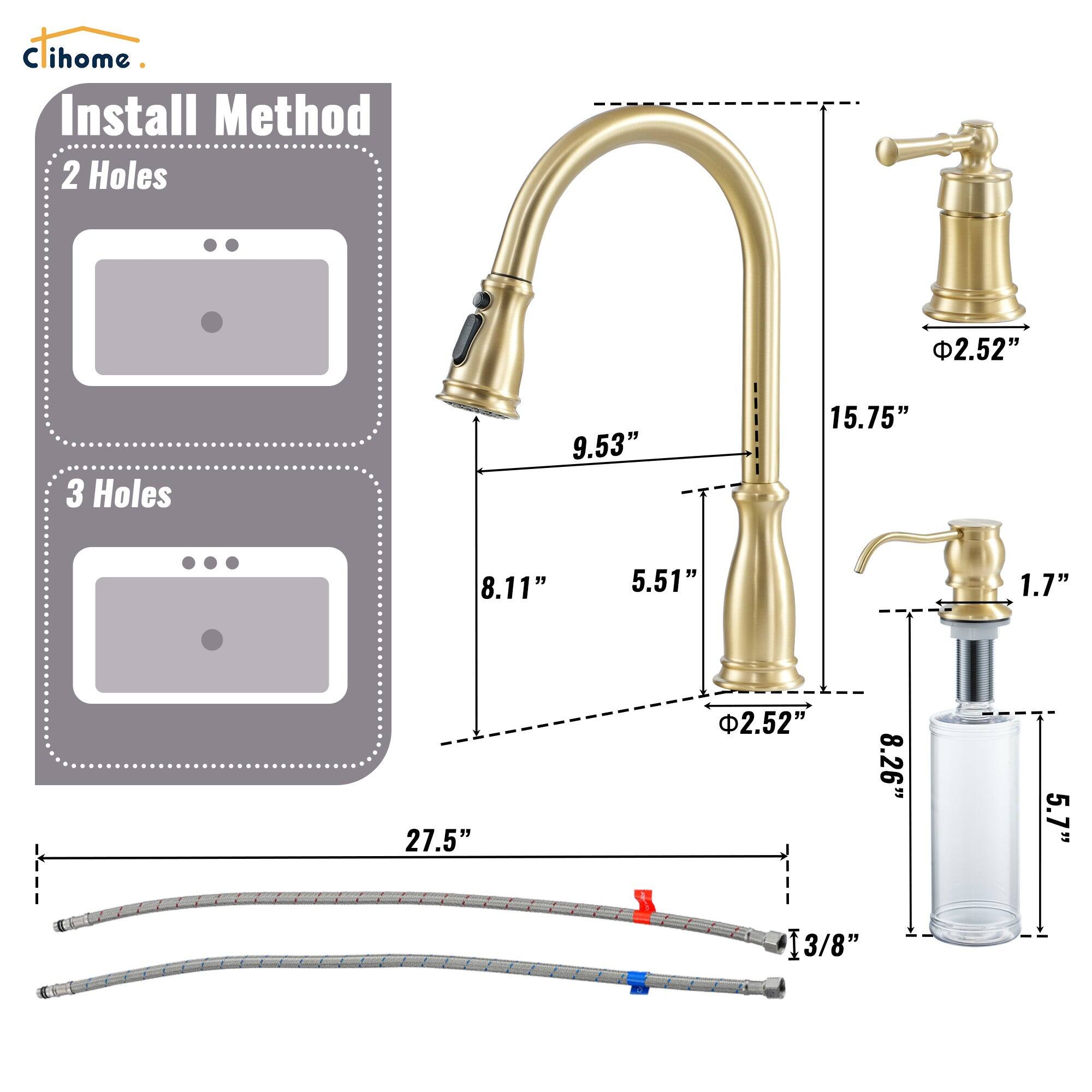 C ihome Install Method 2 Holes 2.52" 3 Holes 9.53" 15.75" 8.11" 5.51" 1.7" 27.5" 2.52 8.26" 5.7" 3/8"