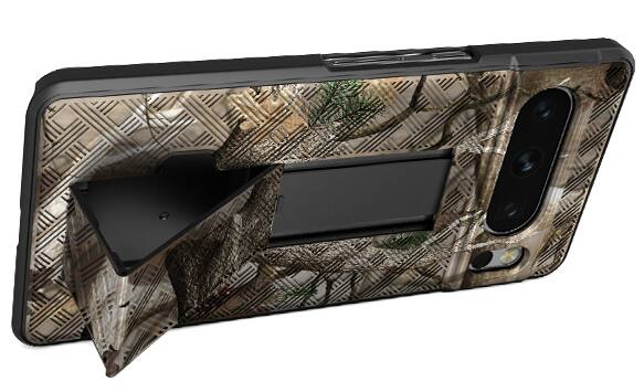 Alt View 9. Nakedcellphone - Combo for Google Pixel 8 Pro - Slim Case and Belt Clip Holster - Camo.
