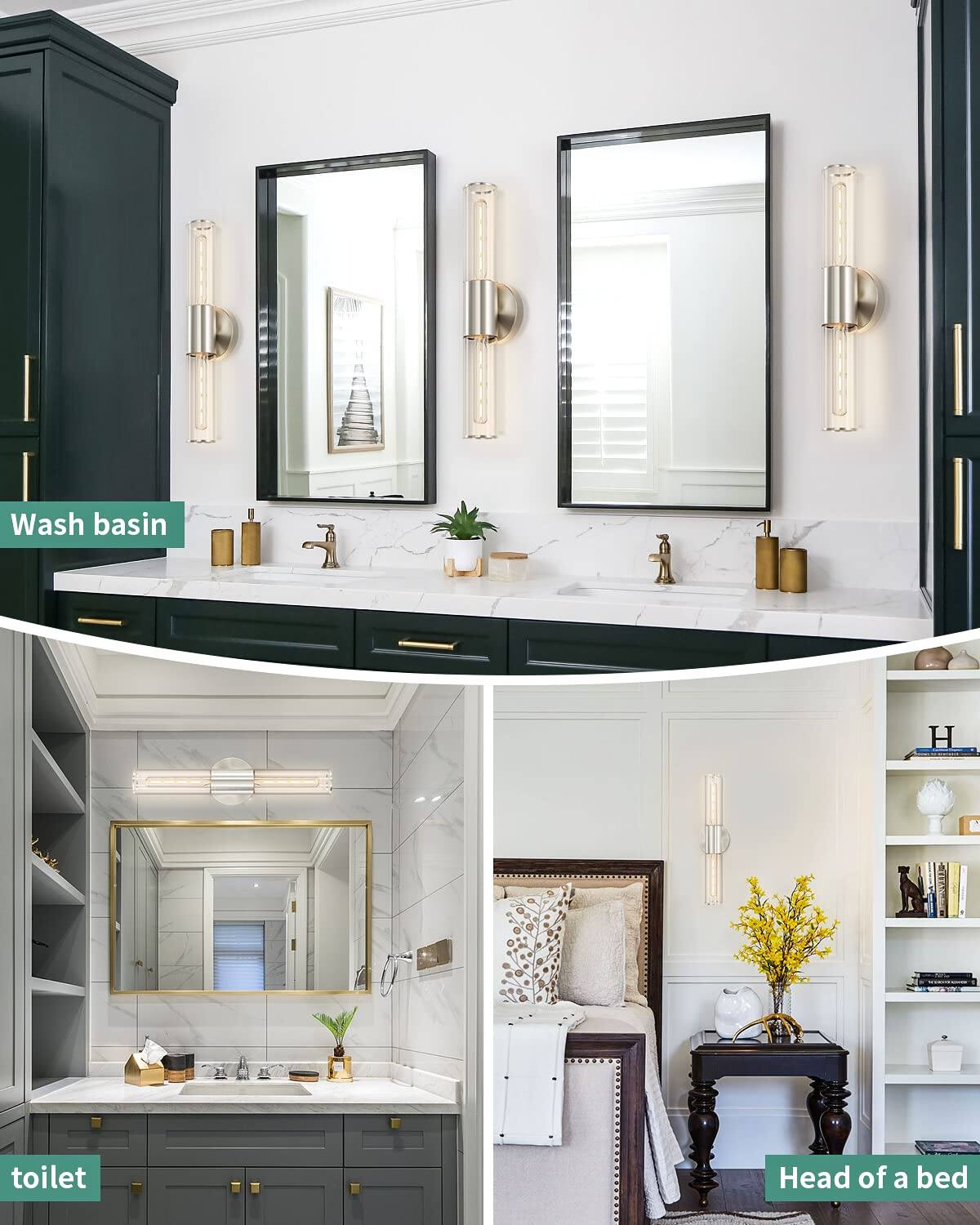 - Wash basin
- Toilet
- Head of a bed