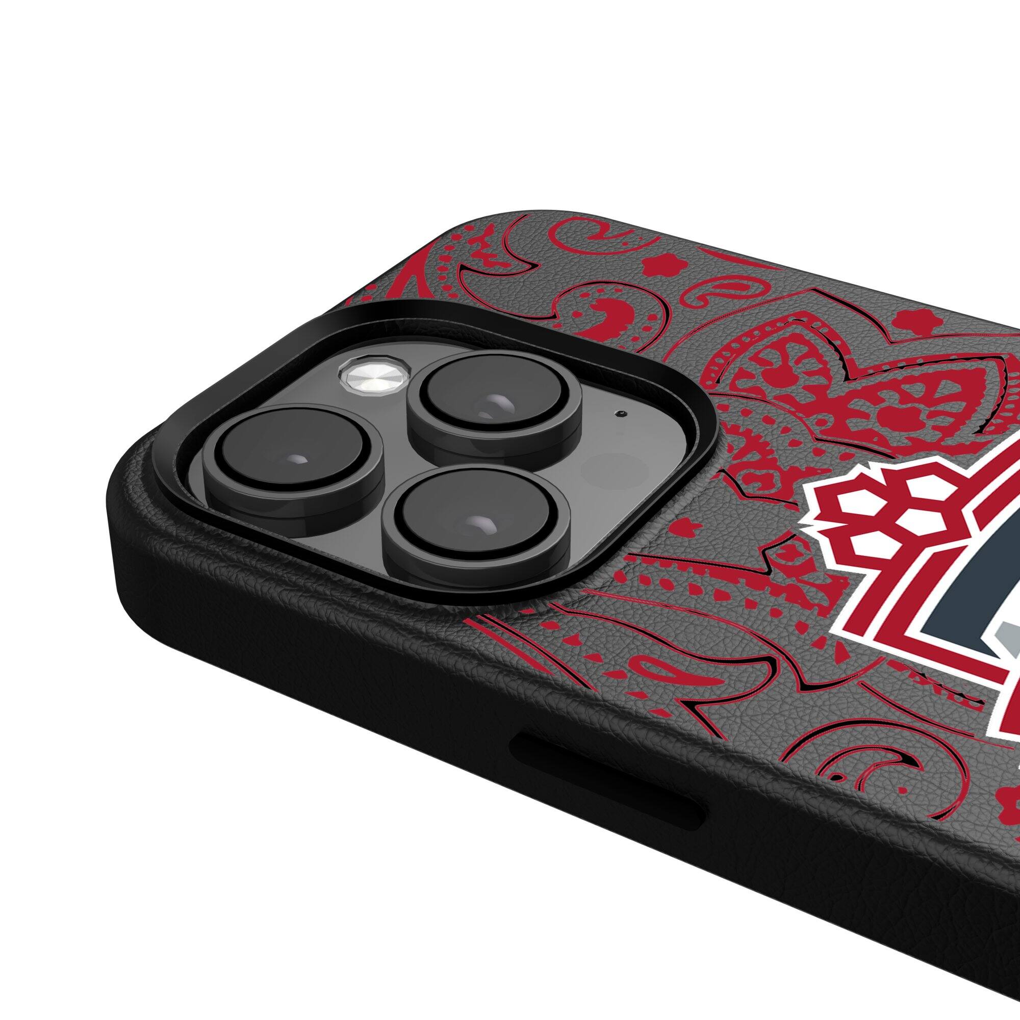 Alt View 3. Keyscaper - Black Toronto FC iPhone Magnetic Bump Case - 15 Plus - Black.