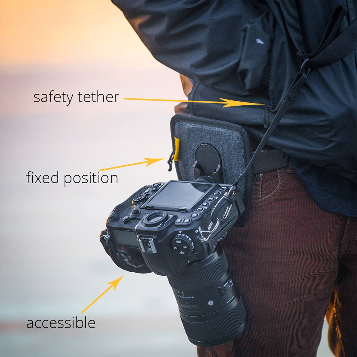 safety tether  
fixed position  
accessible