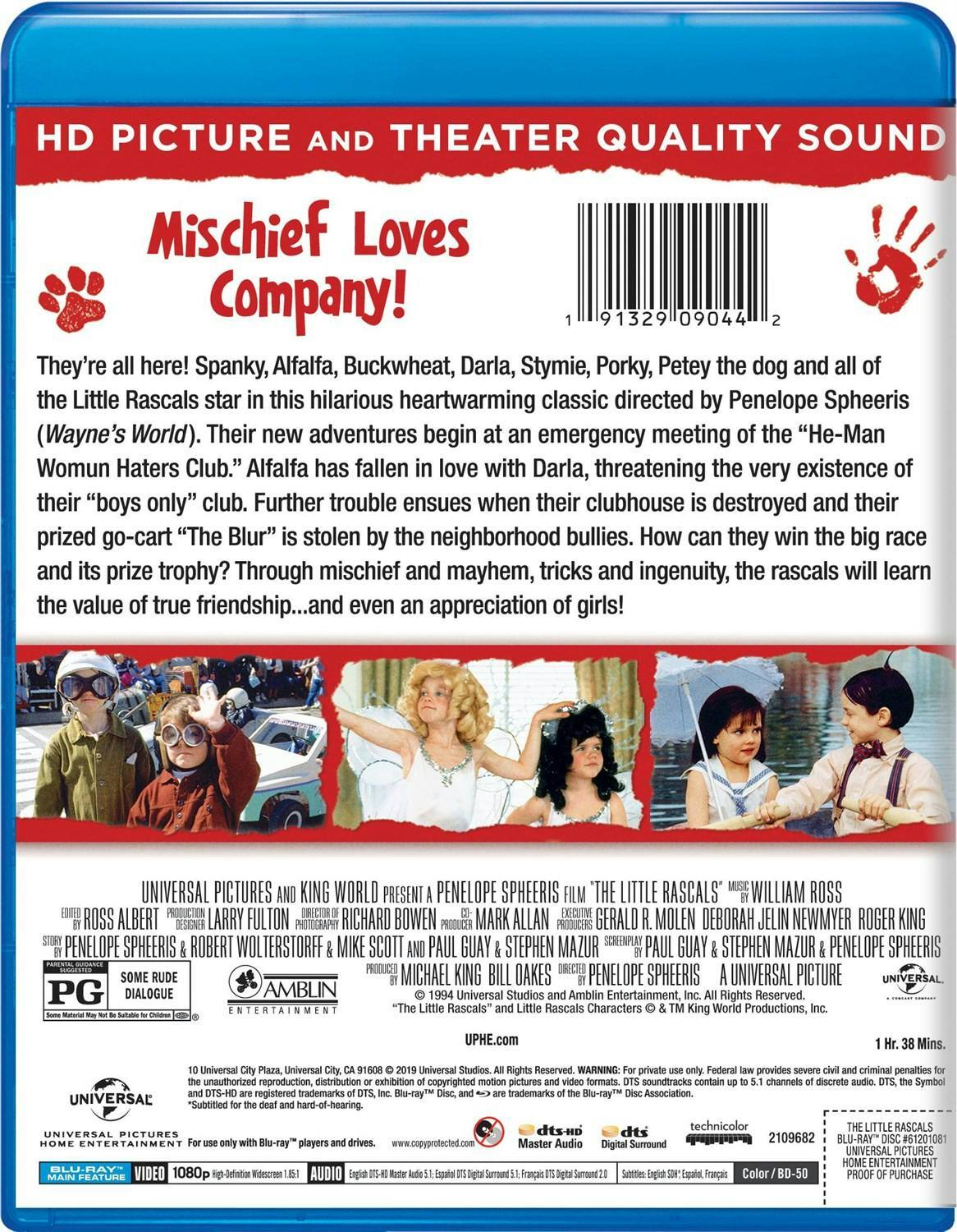 Back. The Little Rascals (Blu-ray New Box Art) [Blu-ray].