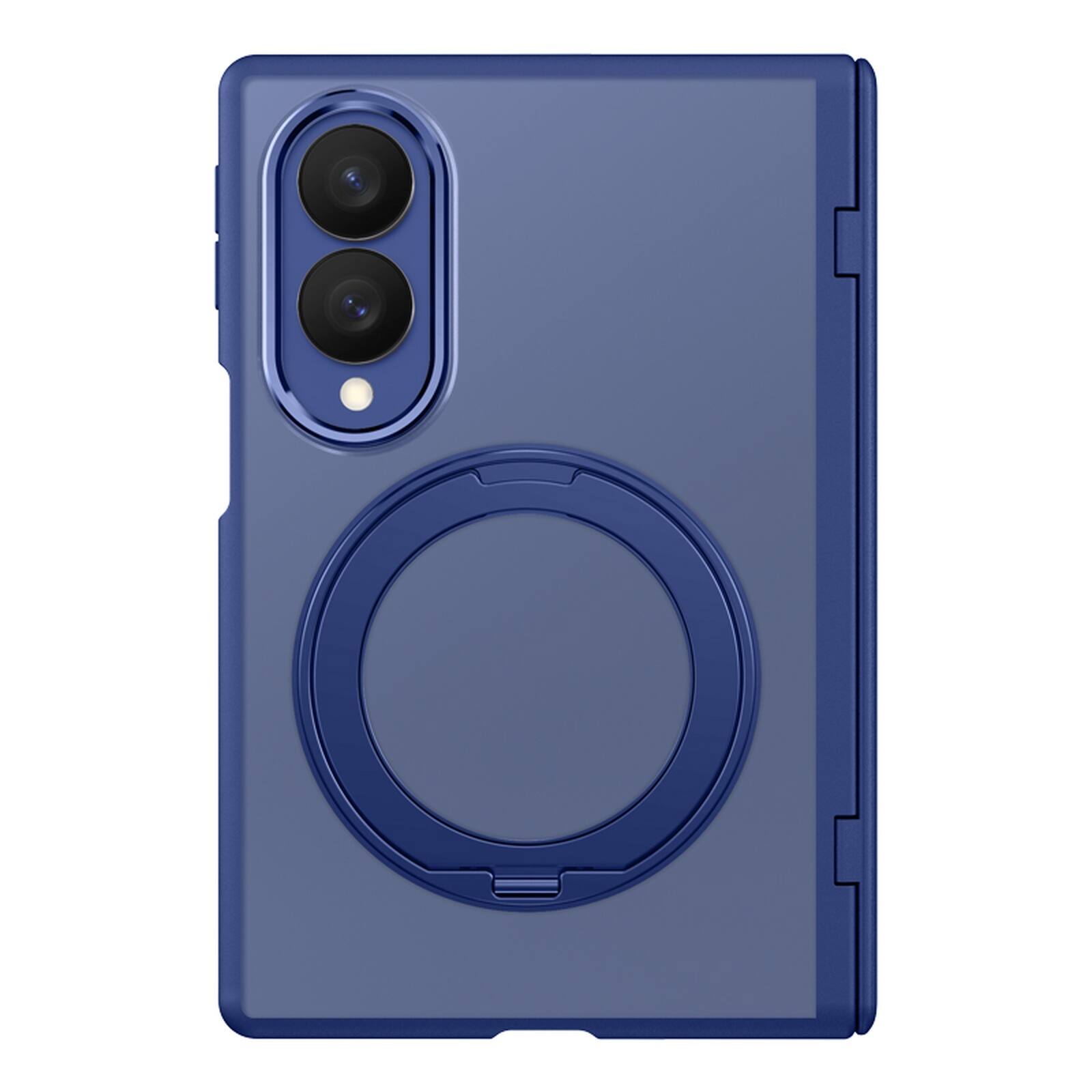 Alt View 1. Dteck - For Samsung Galaxy Z Fold8 Rugged Case Built-in Clear HD Screen Protector,Magnetic Ring Kickstand Hinge Protection Cover - Blue.