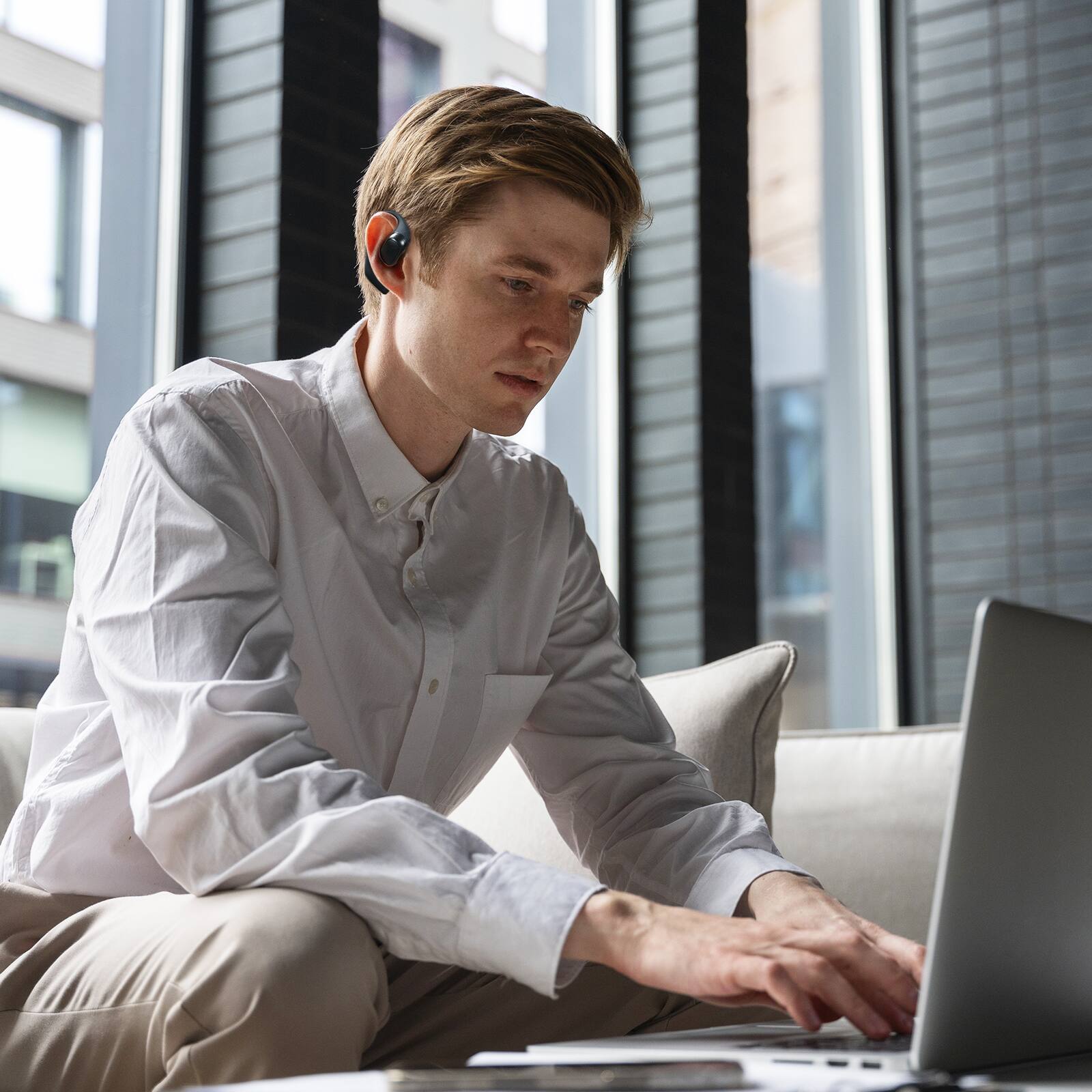 Alt View 8. Tronsmart - OpenFly 2 Pro Open-Ear Headphones, True Wireless Bluetooth Earphones with AI ENC 4 Mics Clear Calls, 40H Playtime, IPX5 - Black.