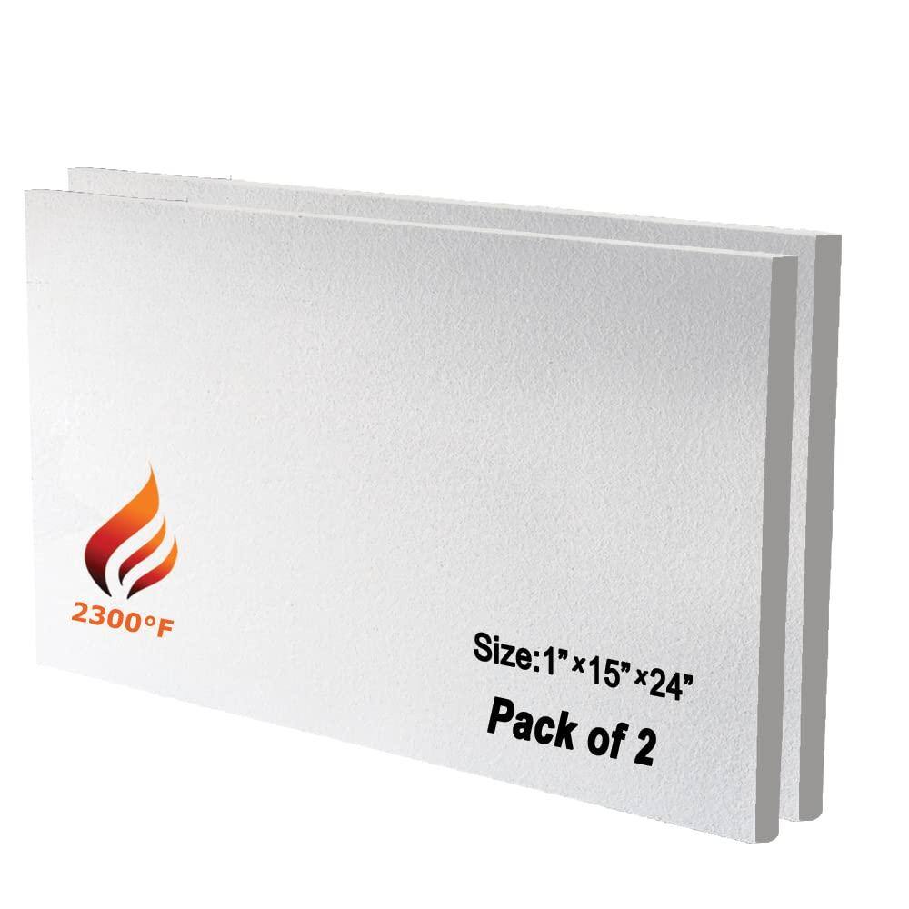 2300°F  
Size: 1" x 15" x 24"  
Pack of 2