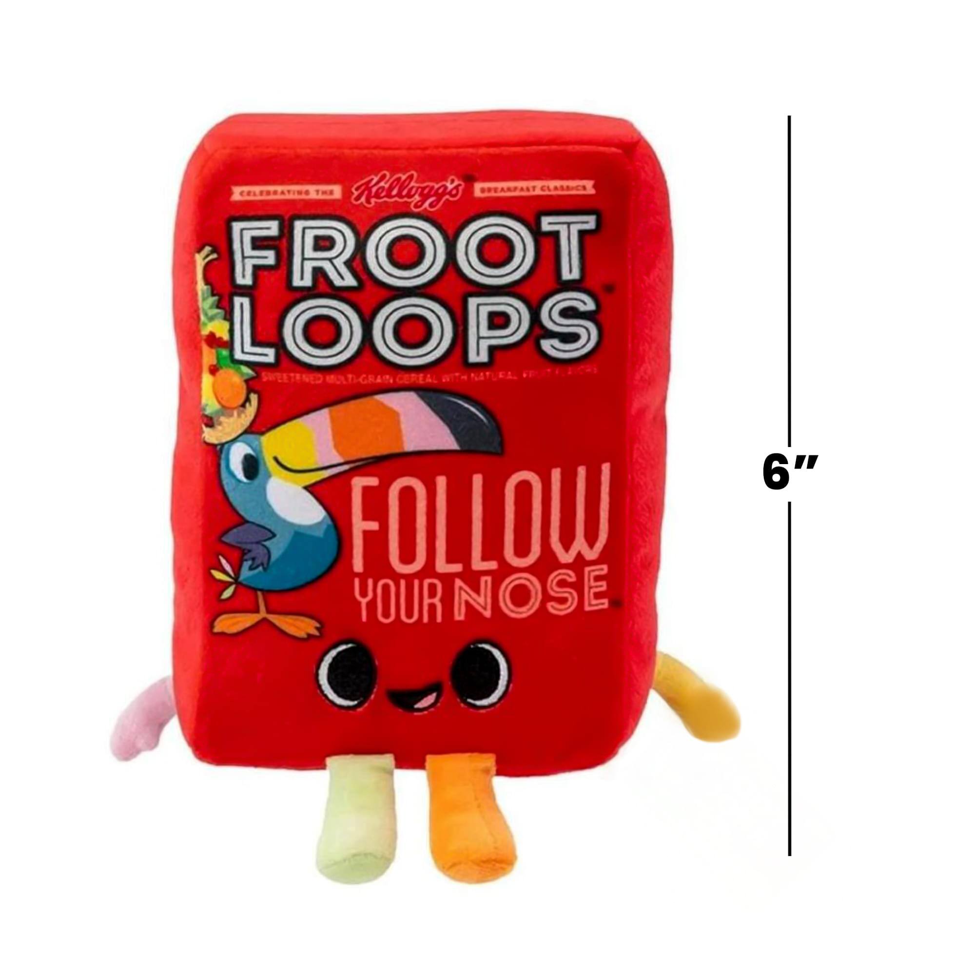 Kellogg's  
Celebrating the  
Froot Loops  
Sweetened Multi-Grain Cereal with Natural Flavor  
Follow Your Nose  
6"