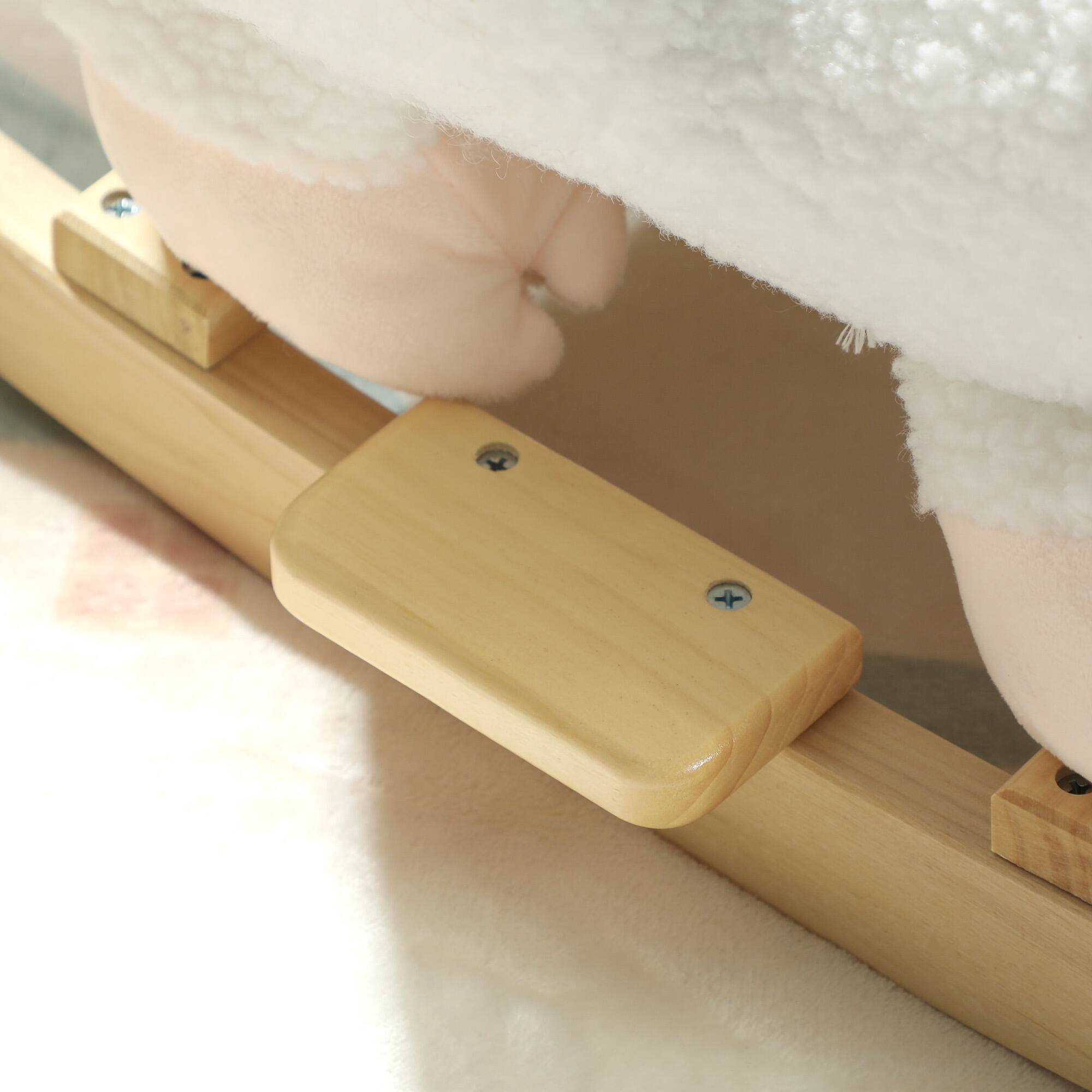 Alt View 5. Qaba - Sheep Baby Rocking Horse, Plush Stuffed Animal Rocker with Lullaby Song, Safety Belt, Kids Ride on Rocker.