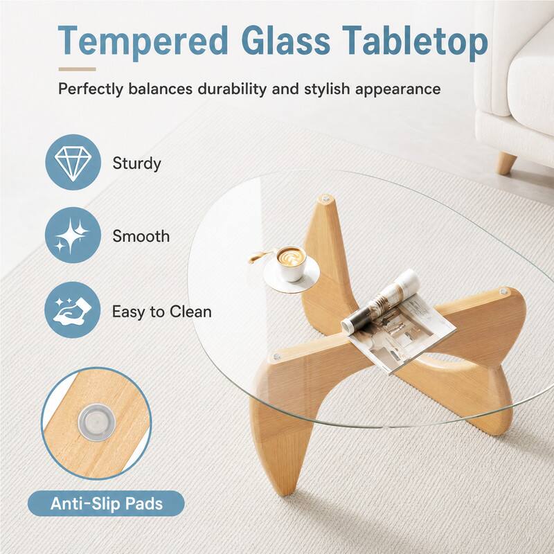Tempered Glass Tabletop  
Perfectly balances durability and stylish appearance

- Sturdy
- Smooth
- Easy to Clean
- Anti-Slip Pads