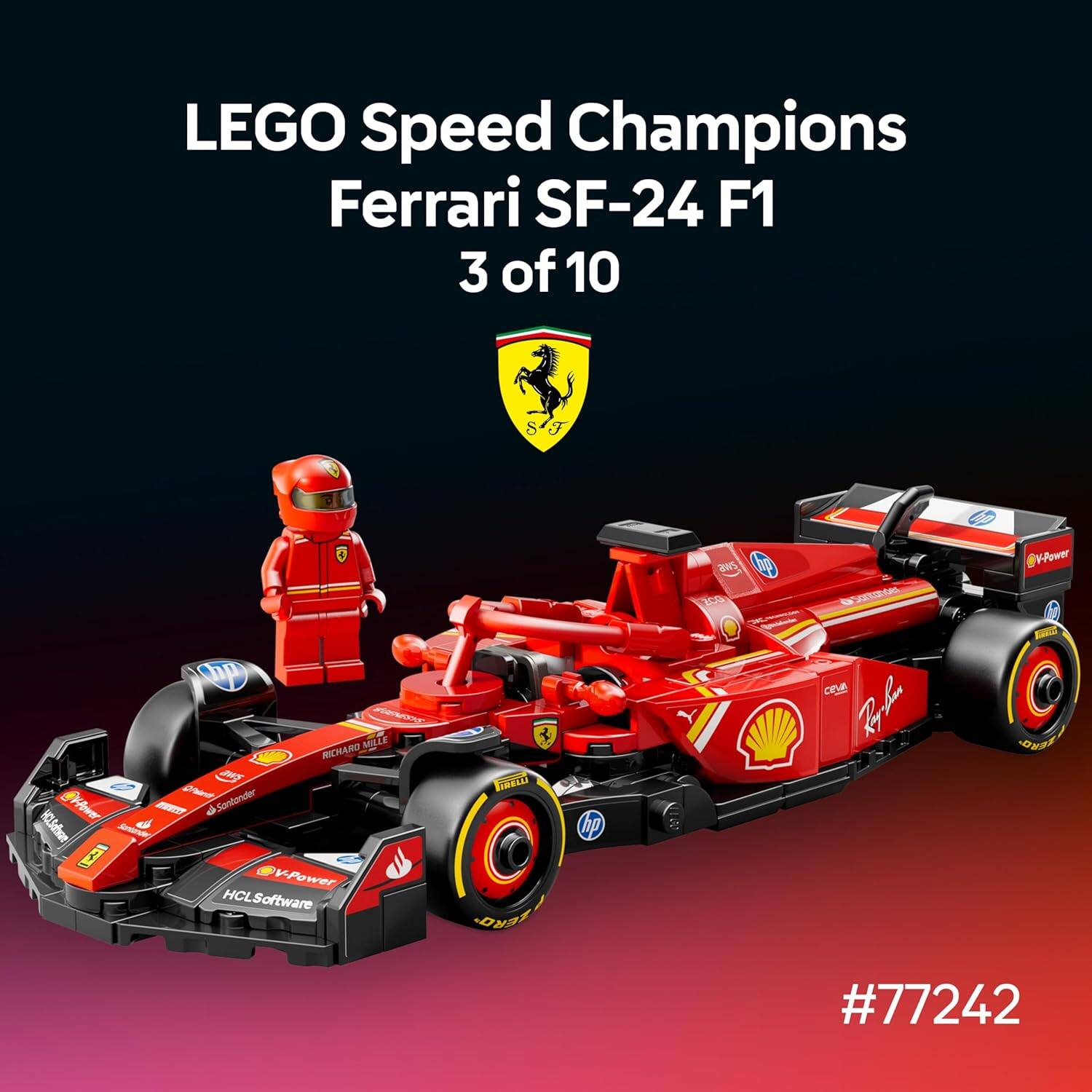 LEGO Speed Champions Ferrari SF-24 F1  
3 of 10  
#77242