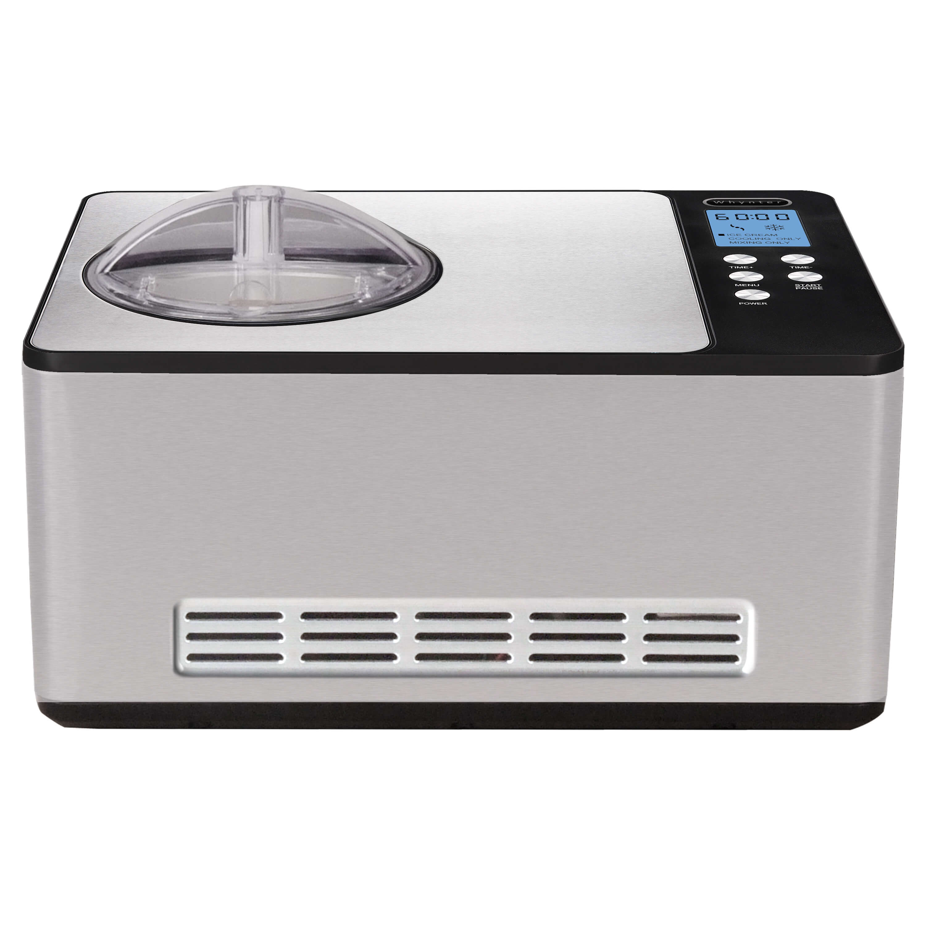 Whynter - 2.1 Quart Compact Automatic Compressor Ice Cream Maker - Stainless Steel