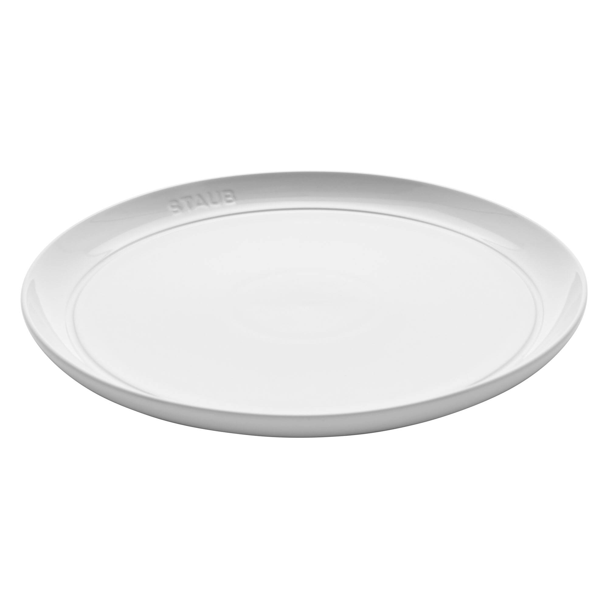 Alt View 2. Staub - Staub Ceramic Dinnerware 4-pc 10-inch Dinner Plate Set - White - White.