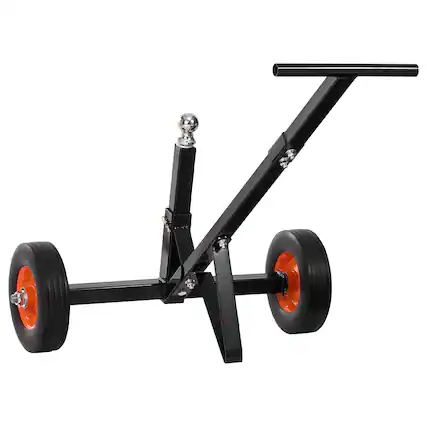 Front. VEVOR - Heavy-Duty Trailer Dolly, 600lbs Tongue Weight Capacity, Carbon Steel Trailer Mover with 1-7/8 in Hitch Ball - Black.