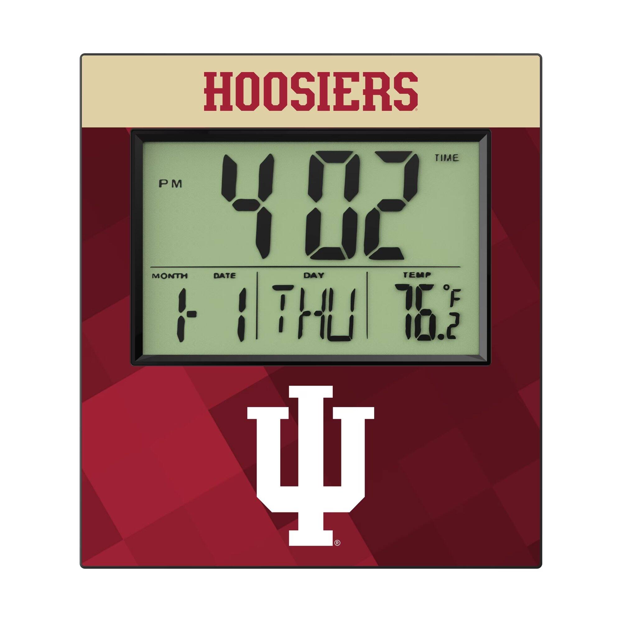 HOOSIERS  
TIME PM 4:02  
MONTH 1  
DATE 11  
DAY THU  
TEMP 76.2°F