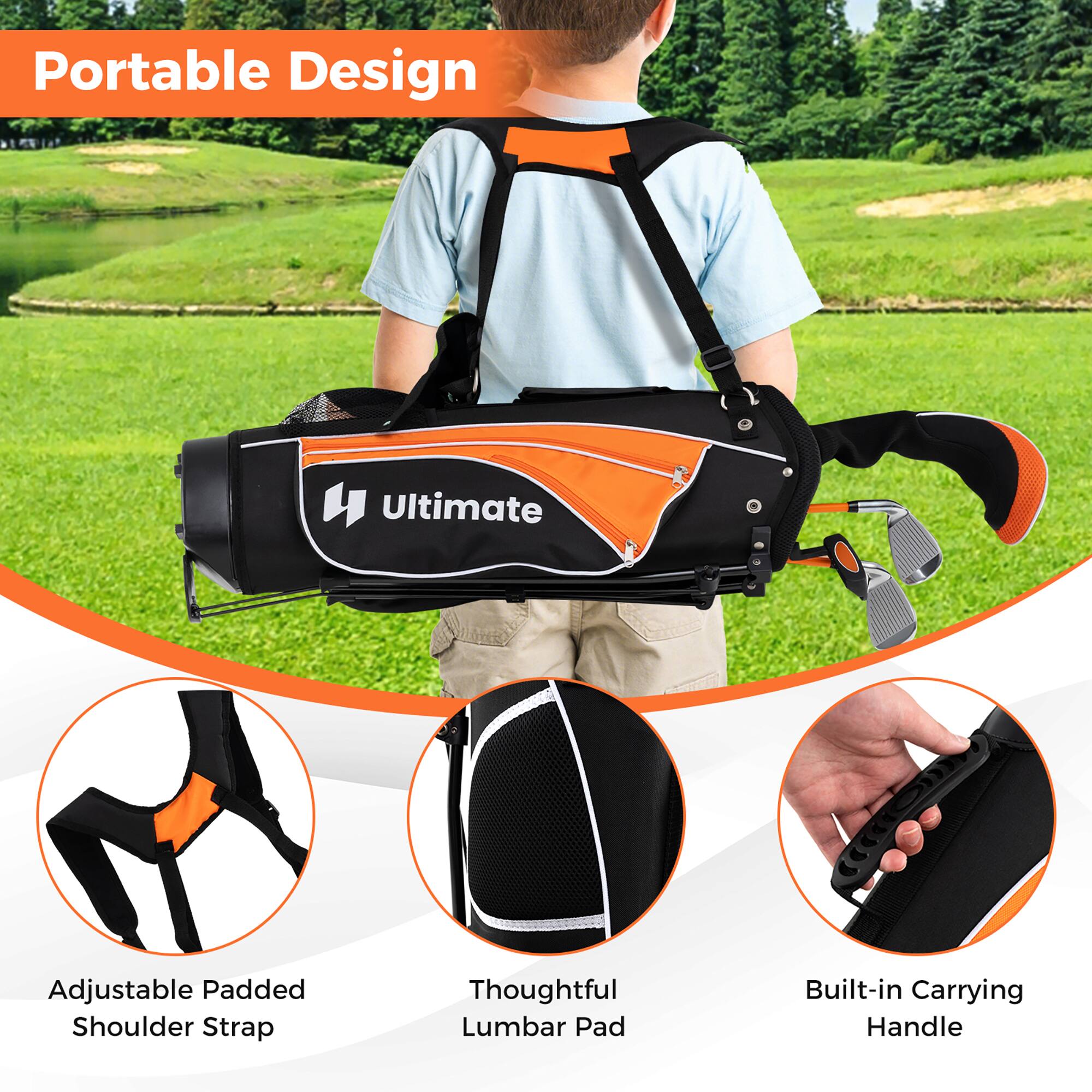 Portable Design

Ultimate

Adjustable Padded Shoulder Strap

Thoughtful Lumbar Pad

Built-in Carrying Handle