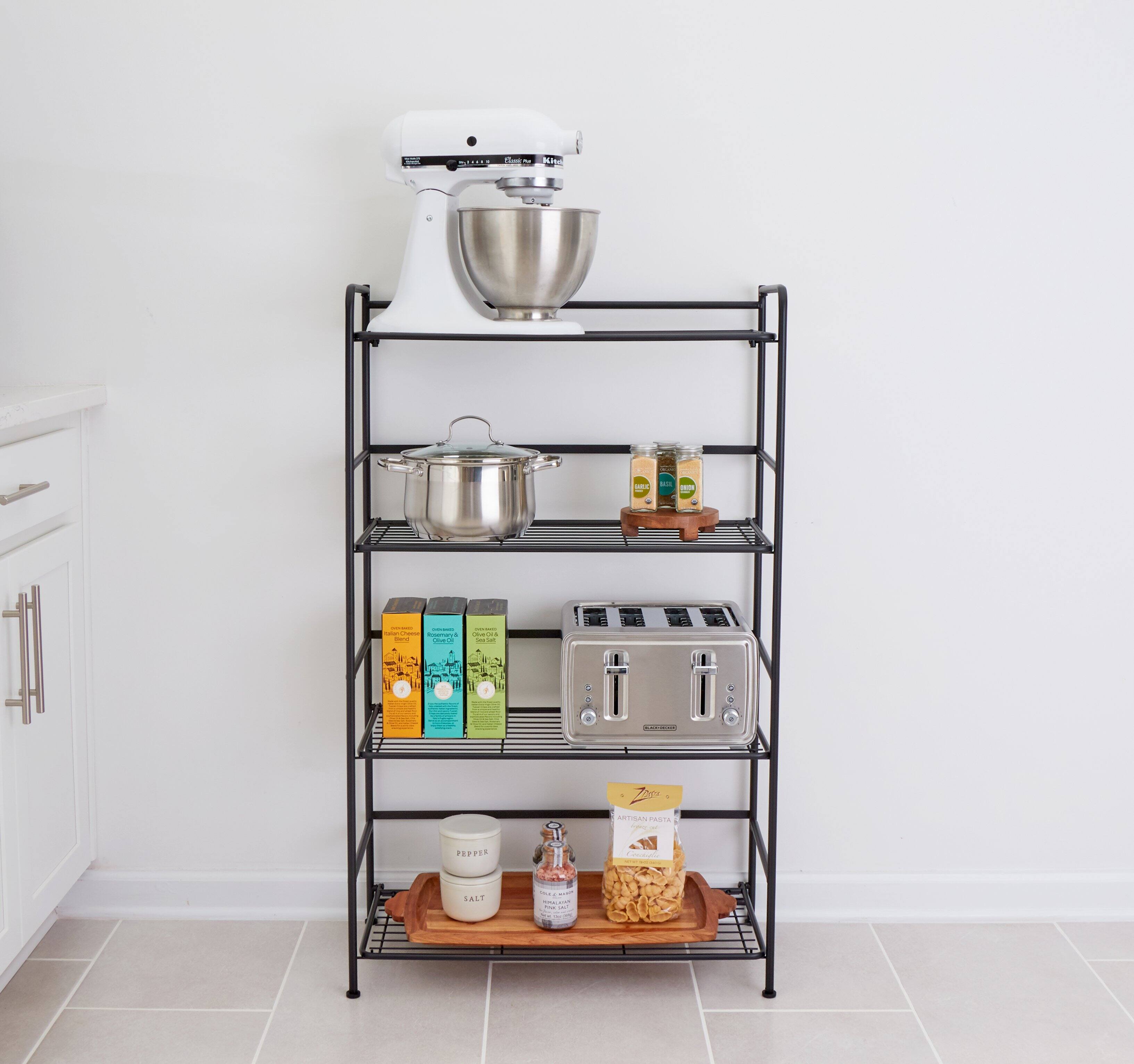 Alt View 11. Flipshelf - 4 shelf wide unit - black.