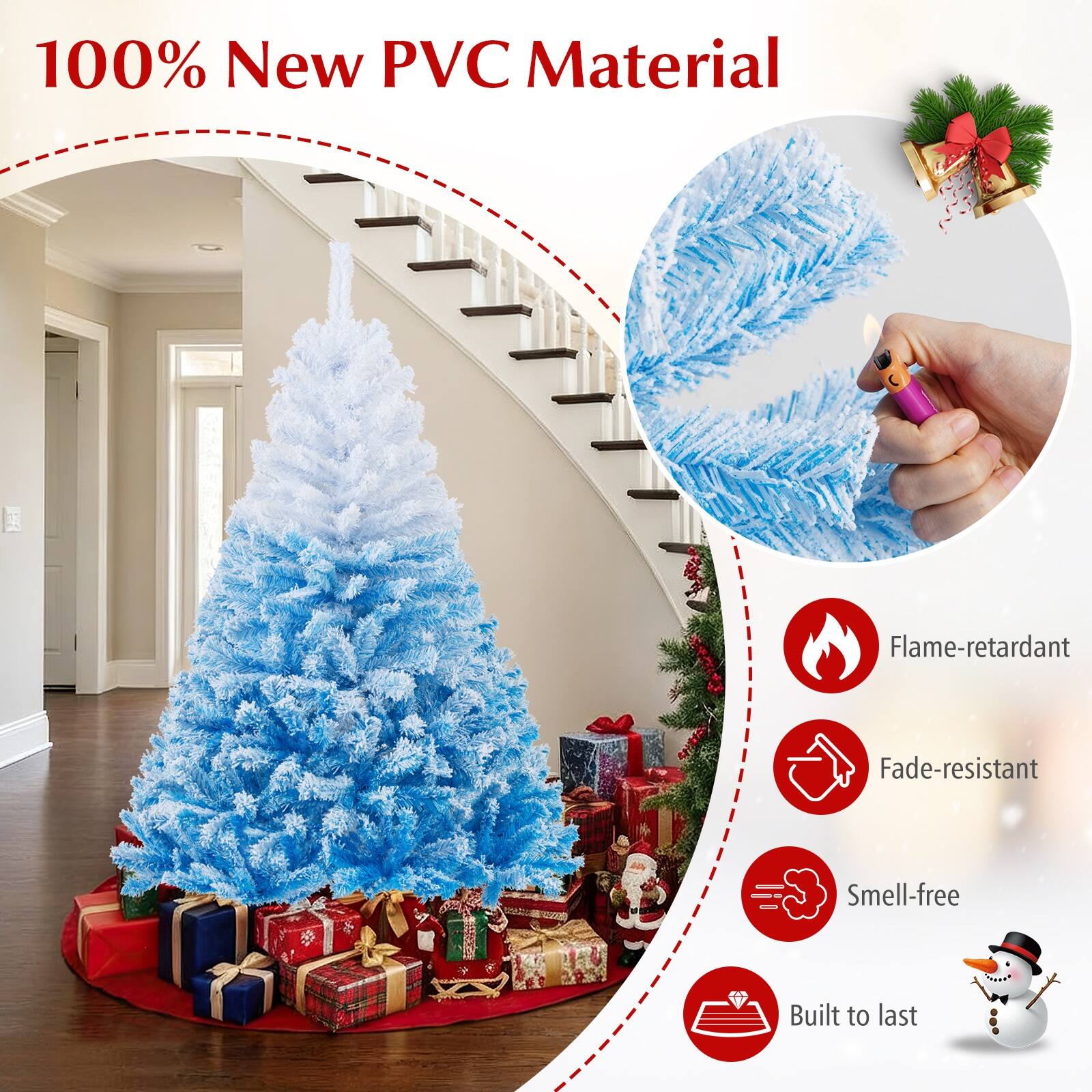 100% New PVC Material

- Flame-retardant
- Fade-resistant
- Smell-free
- Built to last