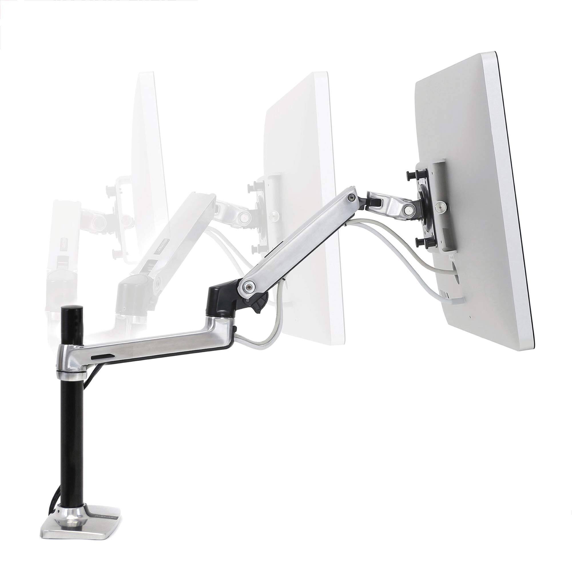 Alt View 2. Ergotron - Ergotron 45-295-026 24 Inches Screen Support Mounting Arm for Flat Panel Monitor - Black & Polished Aluminum - 20  Lbs. - Black & Polished Aluminum.