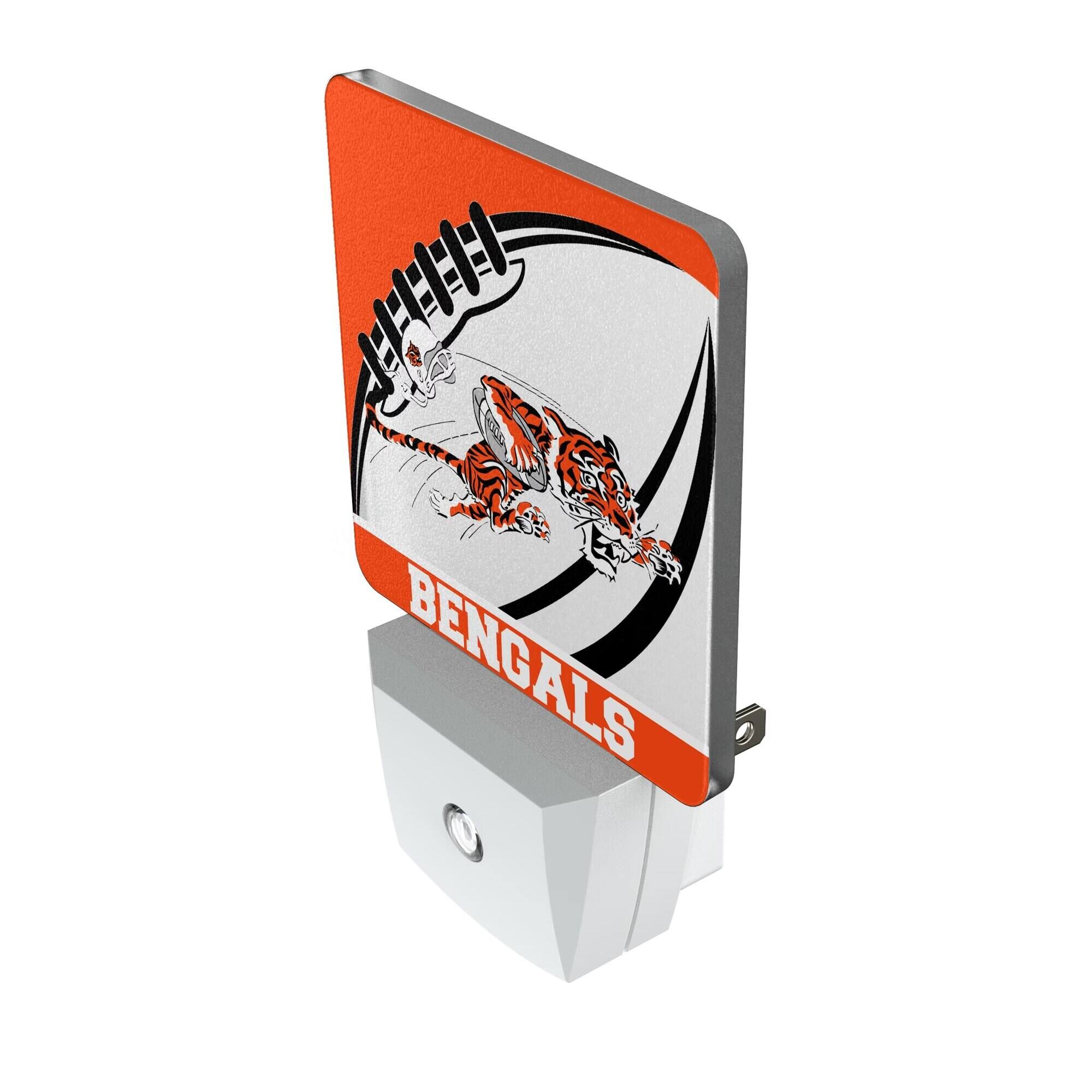 Alt View 1. Keyscaper - Cincinnati Bengals Passtime Design Nightlight 2-Pack - Multicolor.