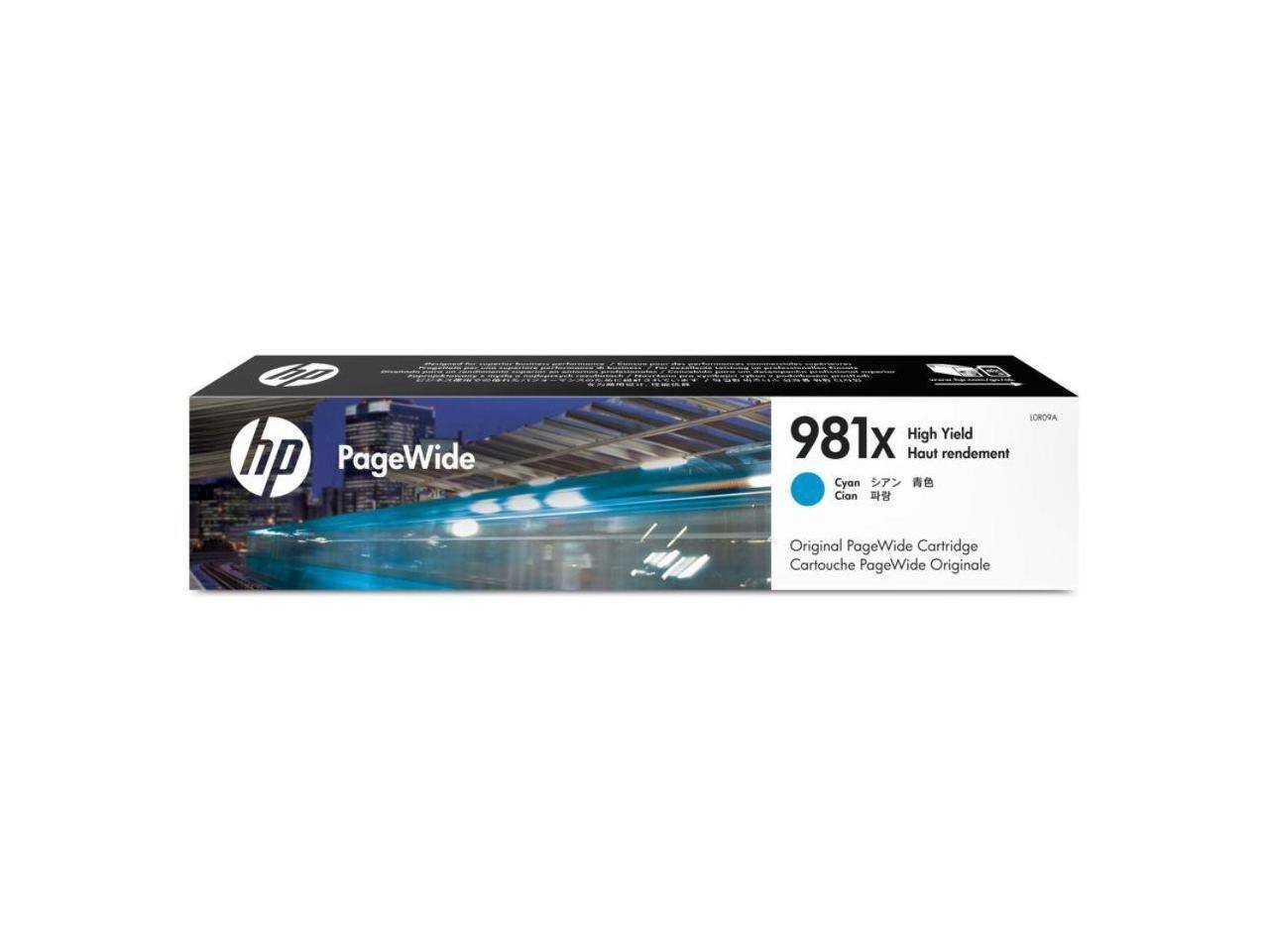 hp PageWide 8 LOROMA 981x High Yield Haut rendement Cyan  
Cyan  
Original PageWide Cartridge  
Cartouche PageWide Originale