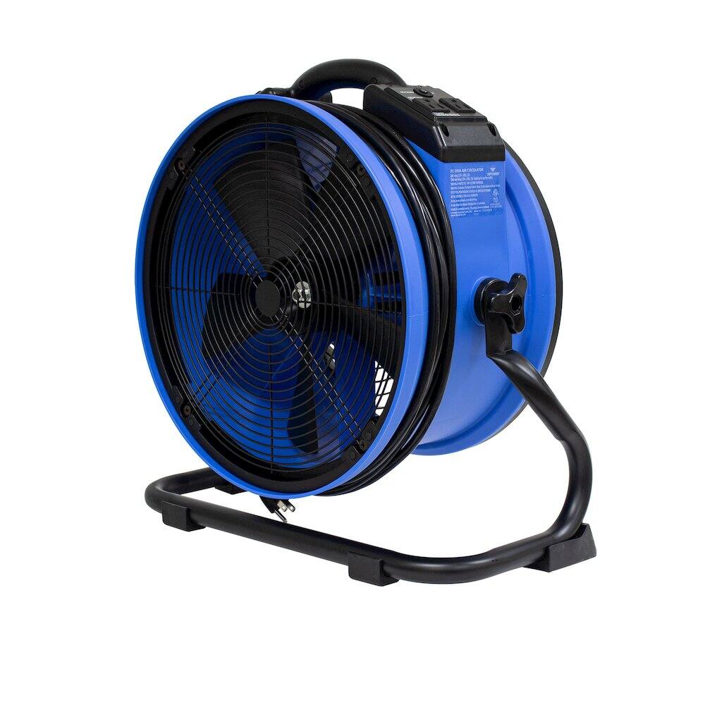 Alt View 7. XPOWER - 4 Speed Industrial Axial Air Mover, Blower, Fan - Blue.