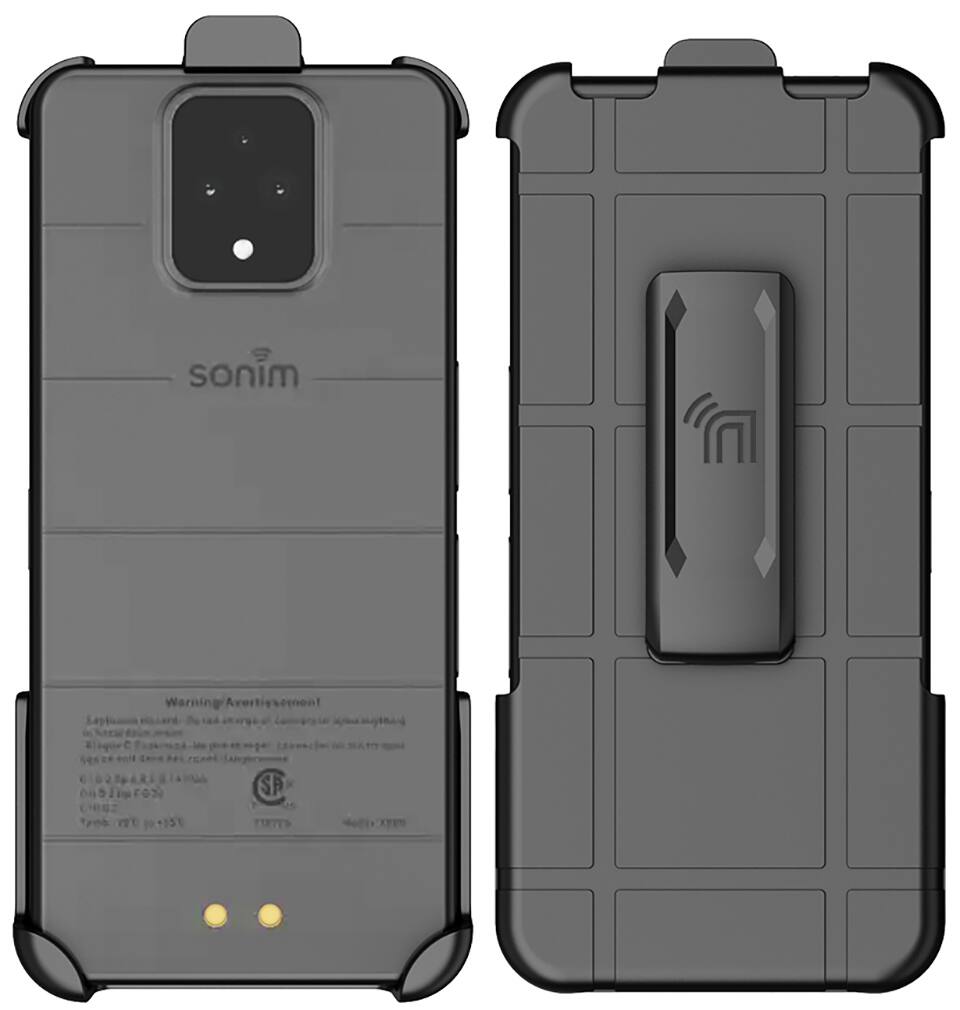 Alt View 2. Nakedcellphone - Holster Case for Sonim XP Pro 5G Phone (2024, X800) - Ratchet Belt Clip Holder - Black.