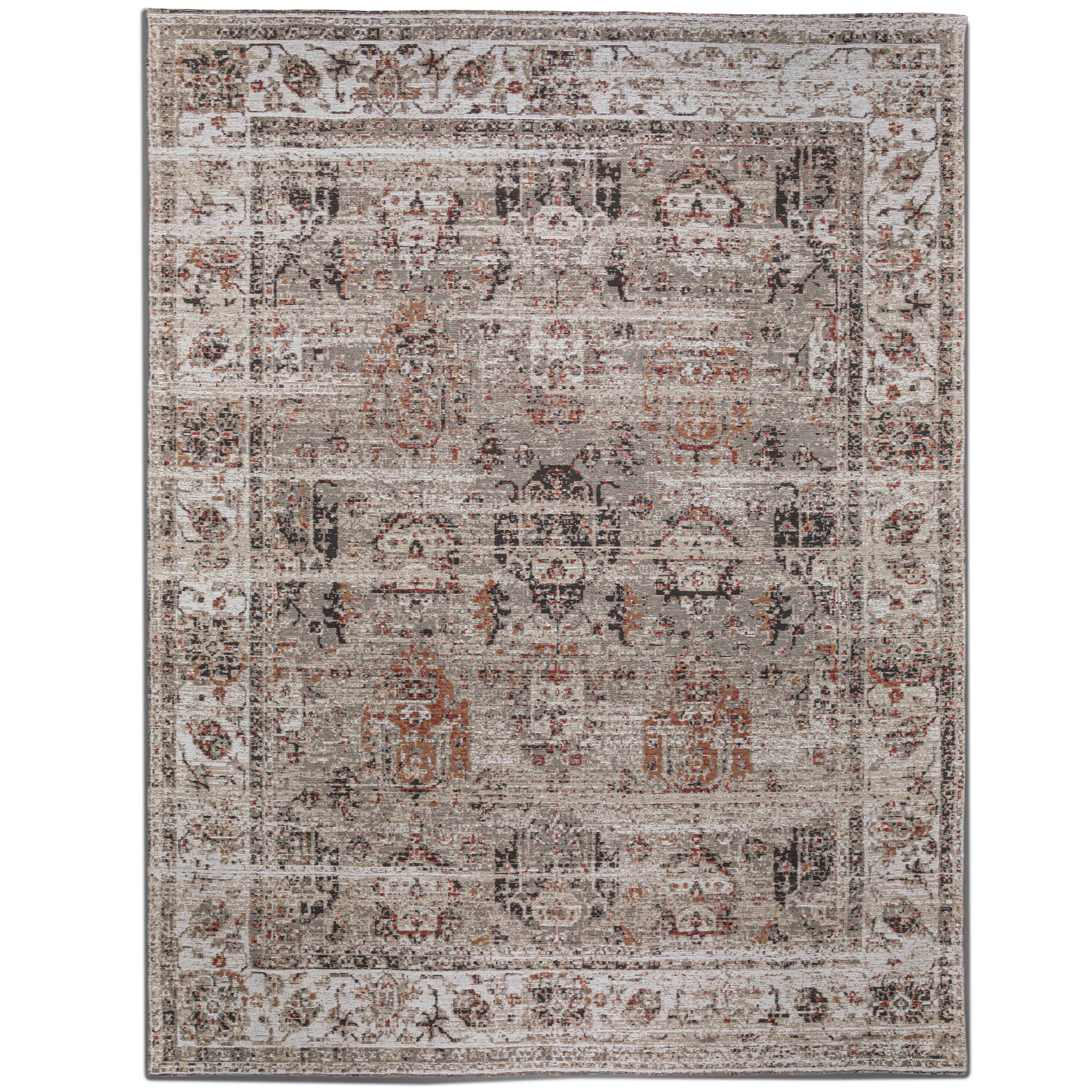 Angle. Simpli Home - Dobbins 8 x 10 Area Rug - Beige, Rust.